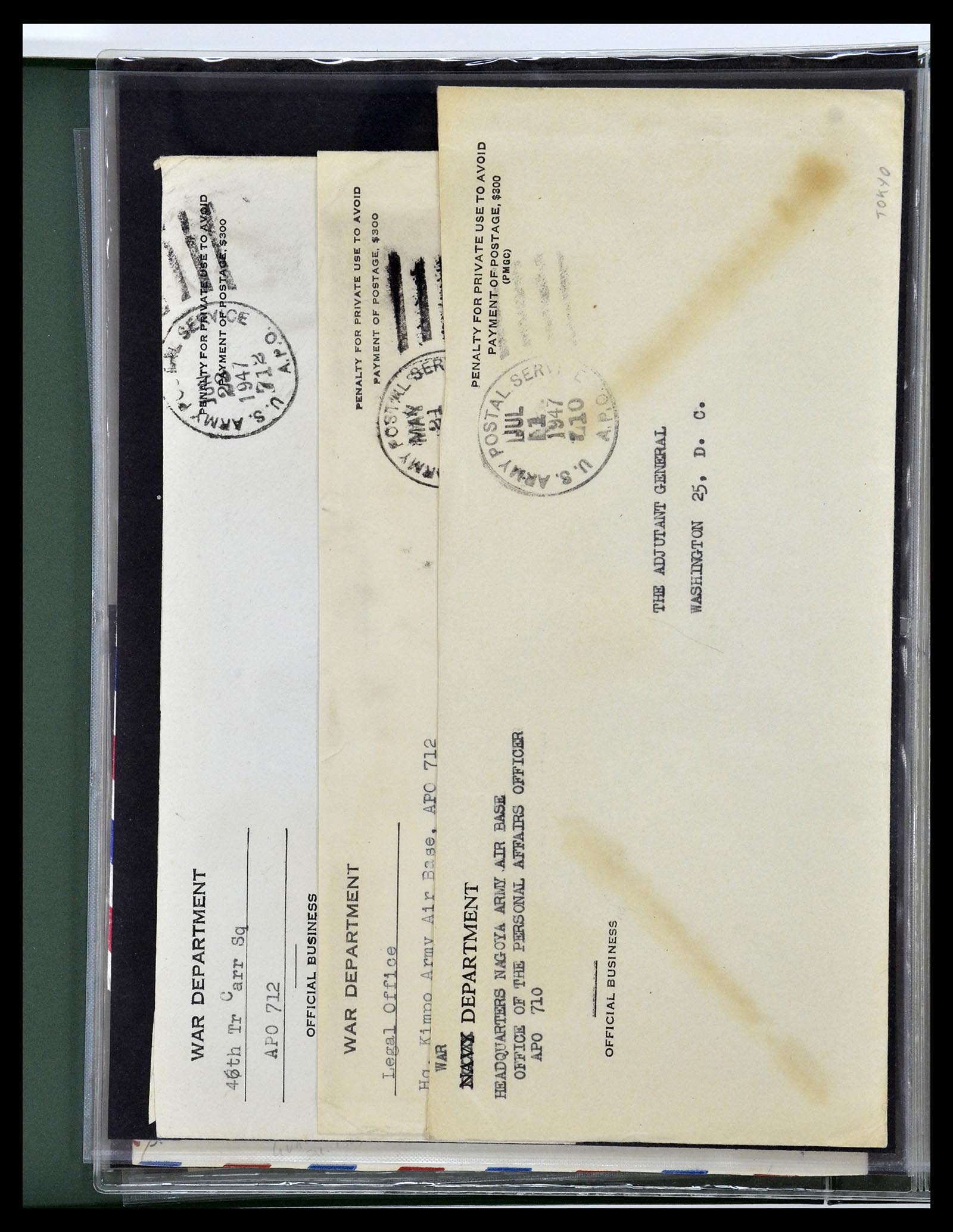 34960 227 - Postzegelverzameling 34960 USA veldpost brieven 1941-1973.