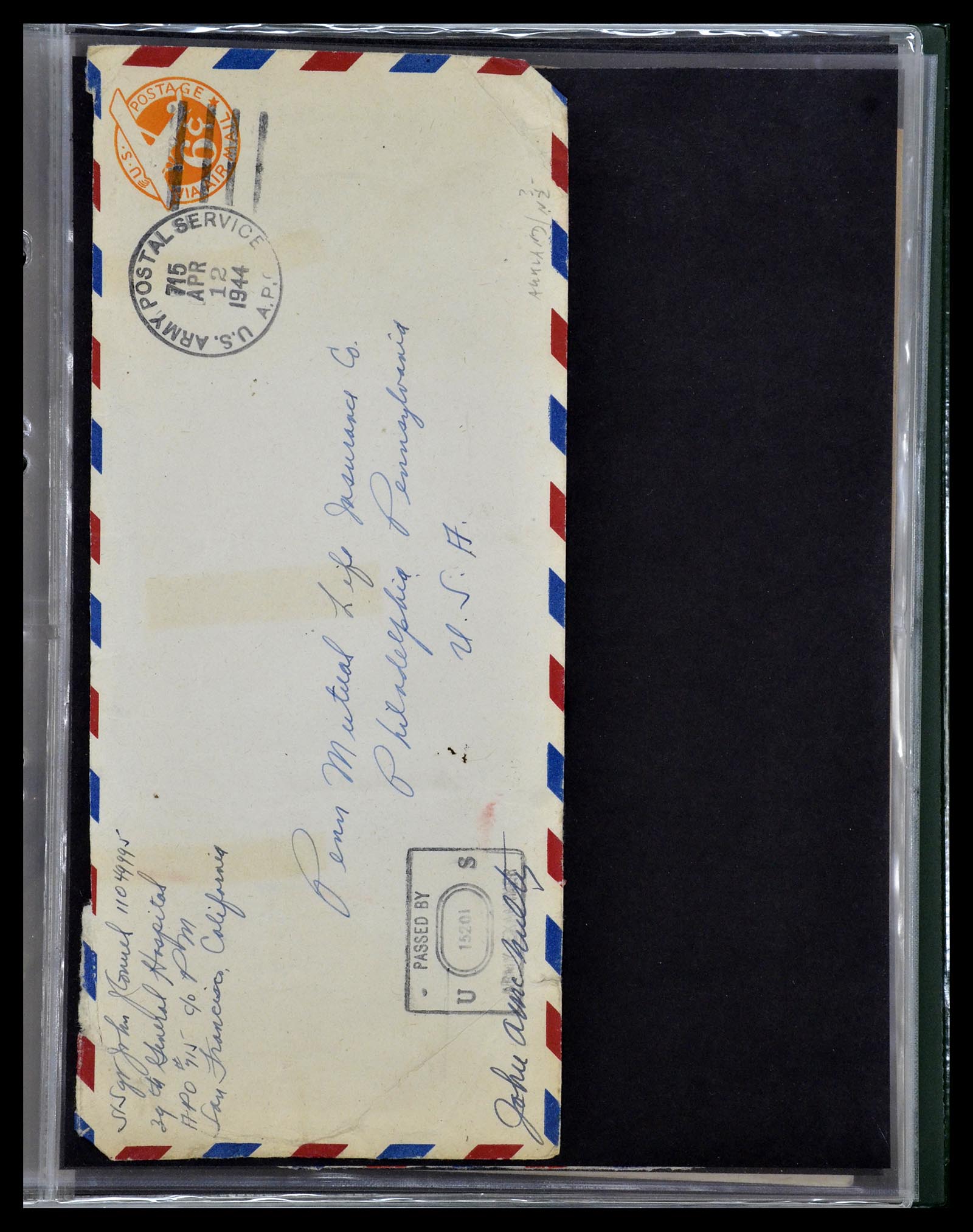 34960 230 - Postzegelverzameling 34960 USA veldpost brieven 1941-1973.