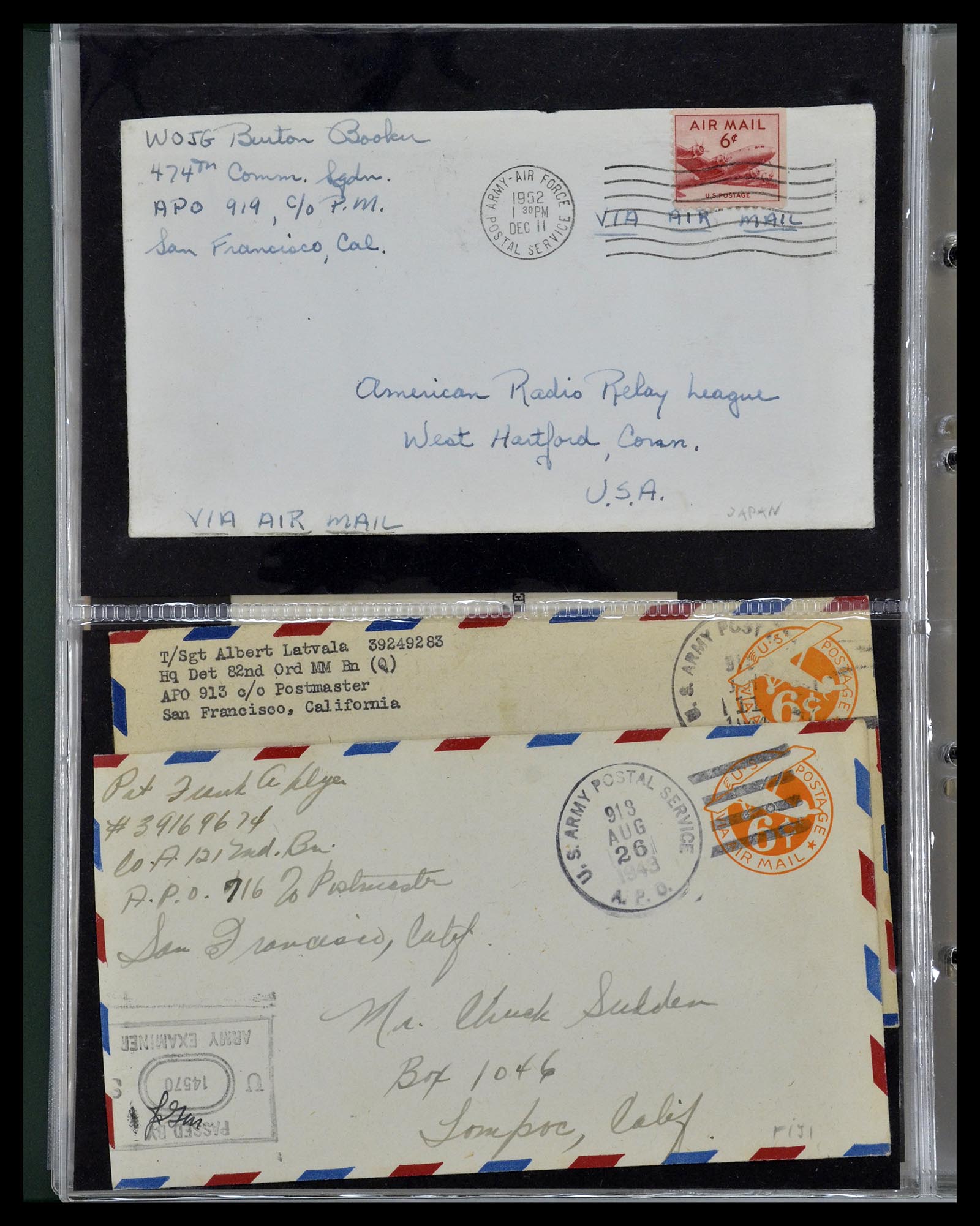 34960 236 - Postzegelverzameling 34960 USA veldpost brieven 1941-1973.