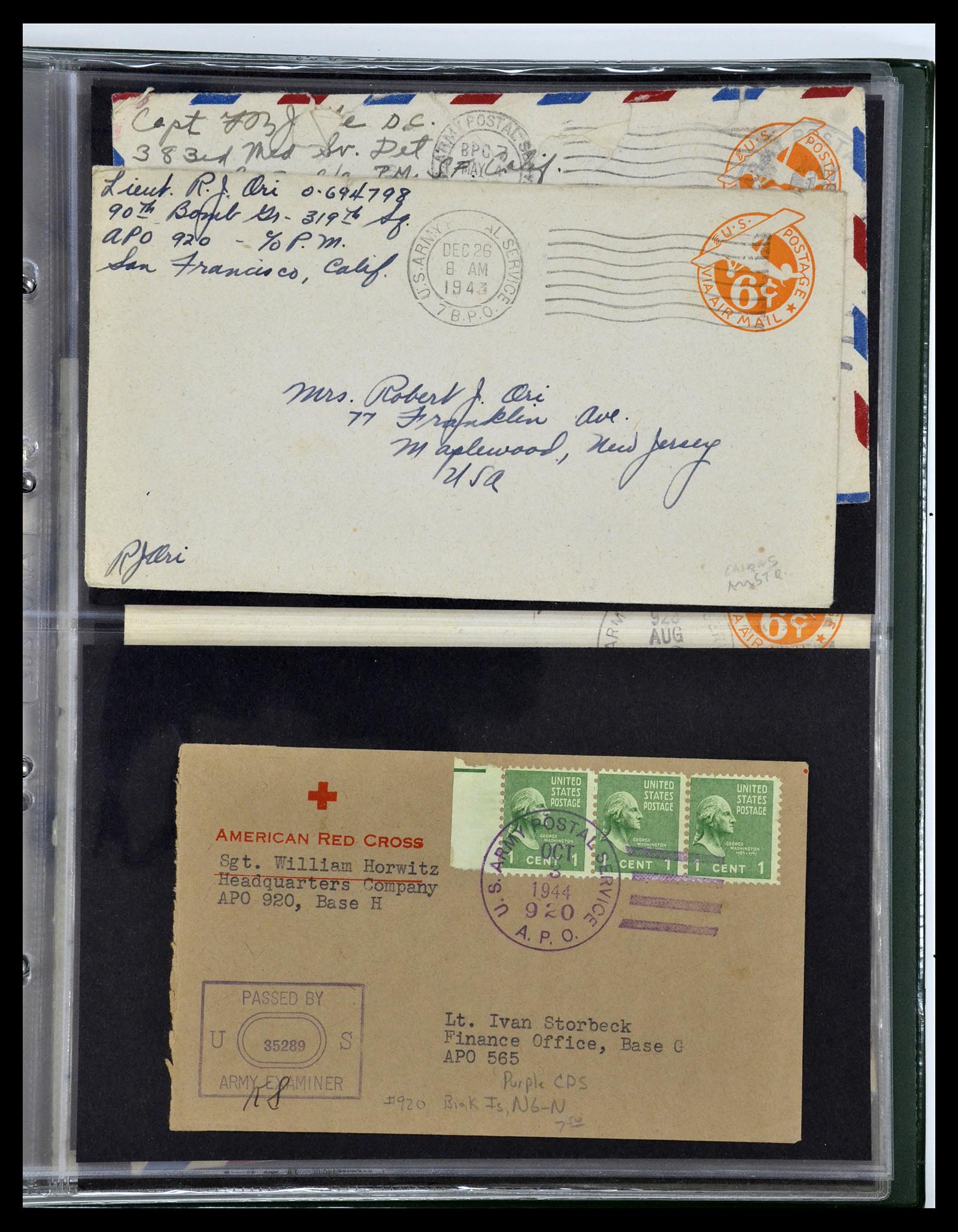 34960 237 - Postzegelverzameling 34960 USA veldpost brieven 1941-1973.