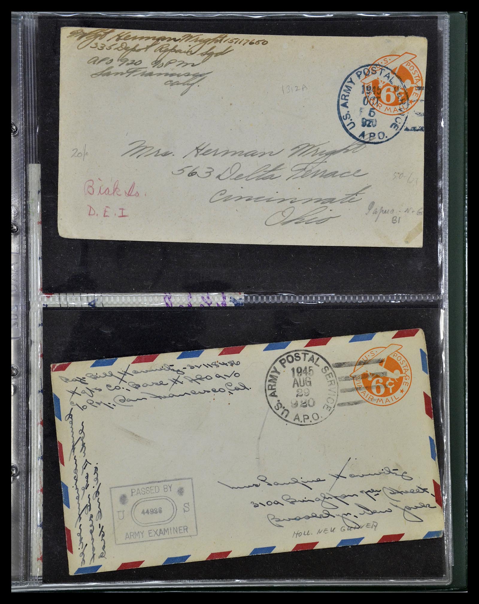 34960 242 - Postzegelverzameling 34960 USA veldpost brieven 1941-1973.