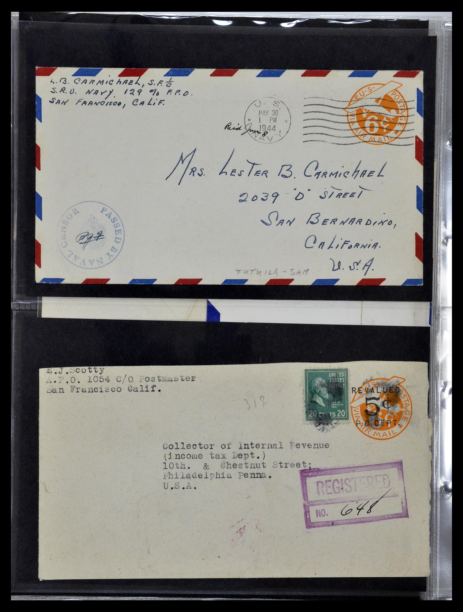 34960 251 - Postzegelverzameling 34960 USA veldpost brieven 1941-1973.
