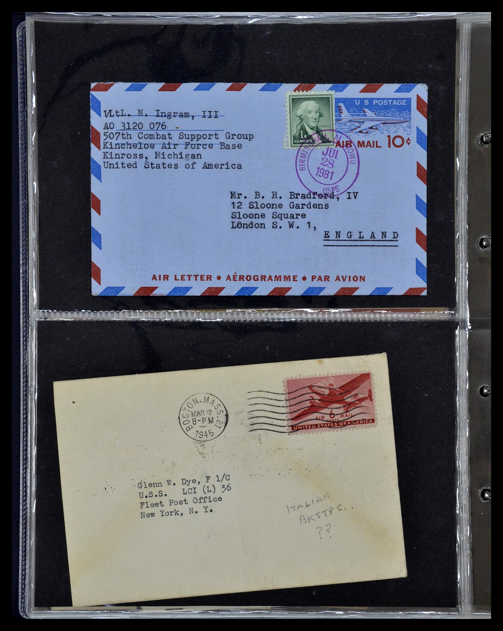 34960 265 - Postzegelverzameling 34960 USA veldpost brieven 1941-1973.