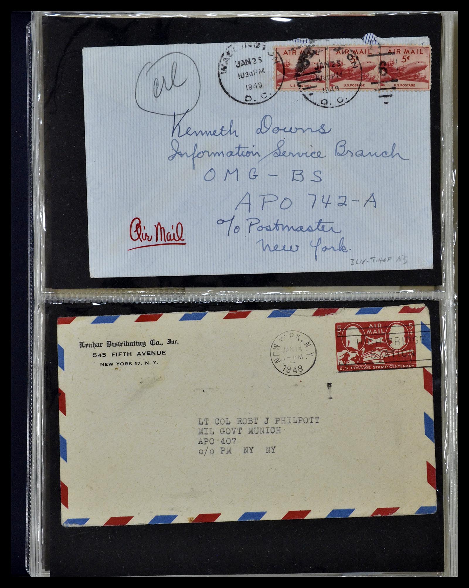 34960 280 - Postzegelverzameling 34960 USA veldpost brieven 1941-1973.