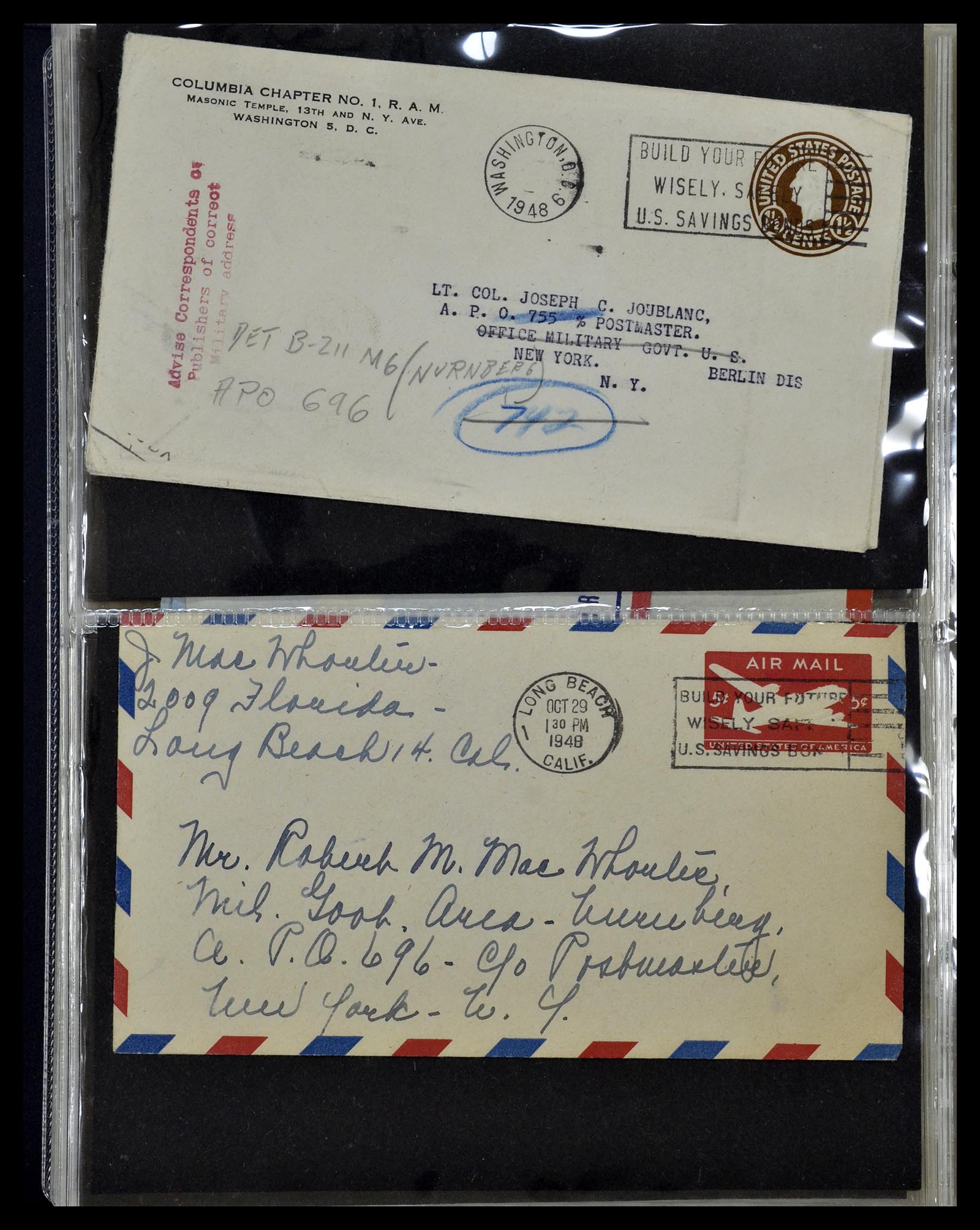 34960 285 - Postzegelverzameling 34960 USA veldpost brieven 1941-1973.