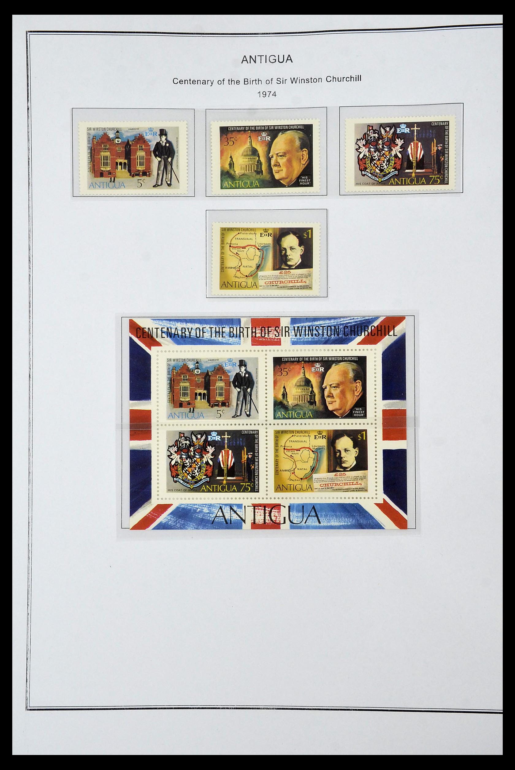 35060 0123 - Postzegelverzameling 35060 Engeland en kolonien 1840-1970.