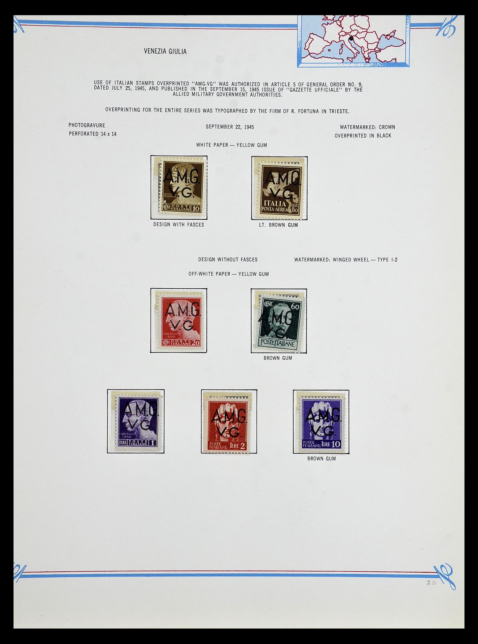 35109 002 - Postzegelverzameling 35109 AMG 1943-1952.