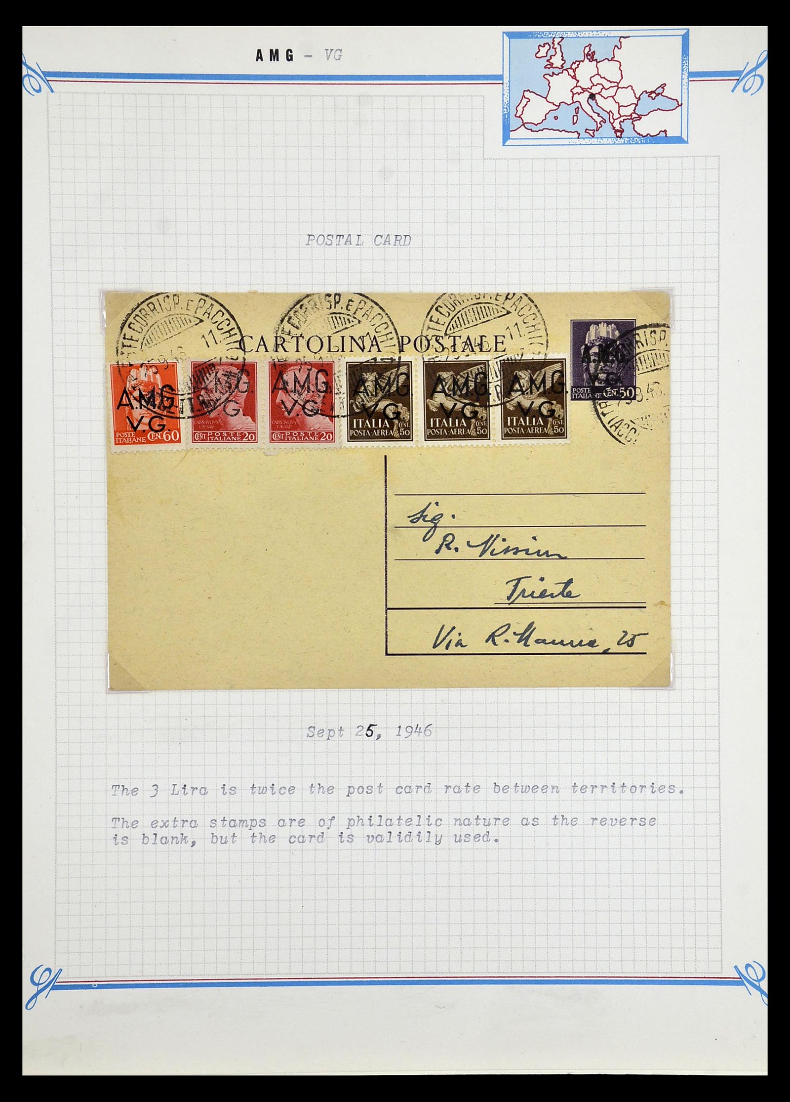 35109 005 - Postzegelverzameling 35109 AMG 1943-1952.