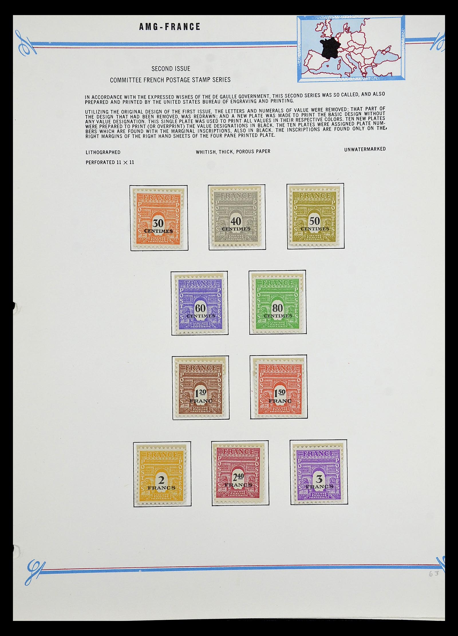 35109 011 - Postzegelverzameling 35109 AMG 1943-1952.