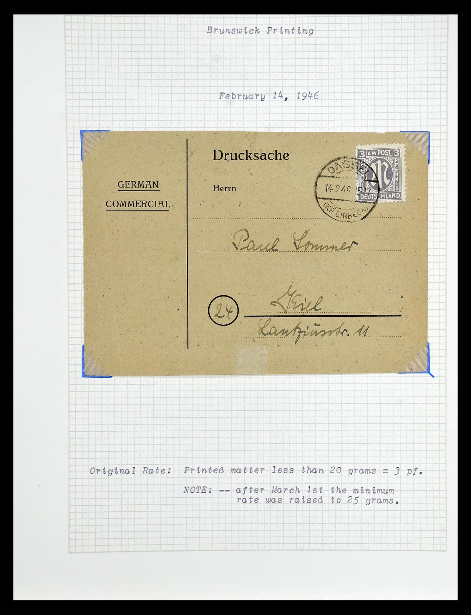 35109 013 - Postzegelverzameling 35109 AMG 1943-1952.