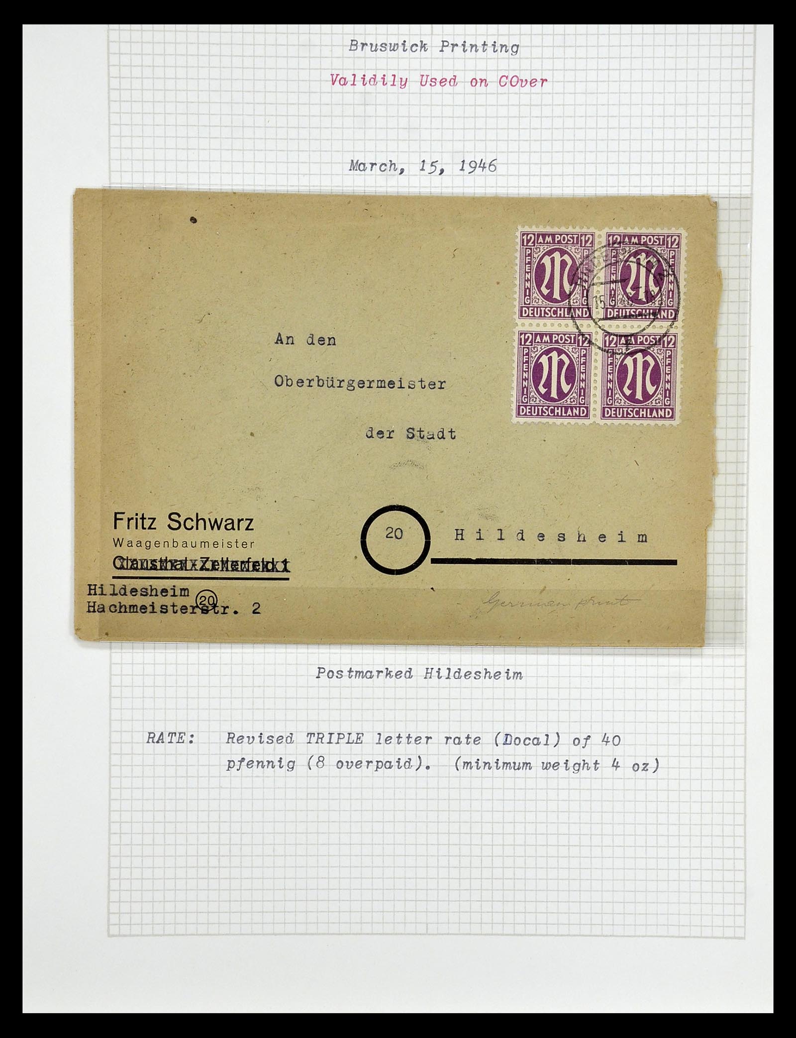 35109 014 - Postzegelverzameling 35109 AMG 1943-1952.