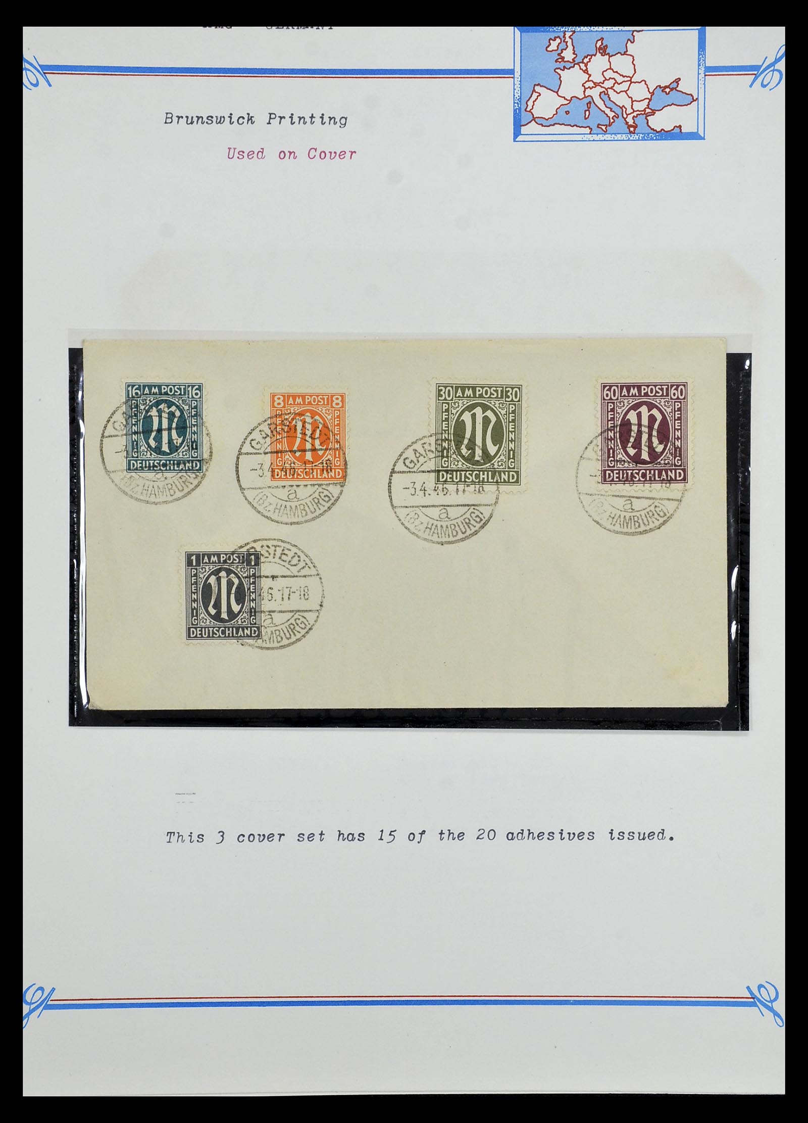 35109 016 - Postzegelverzameling 35109 AMG 1943-1952.