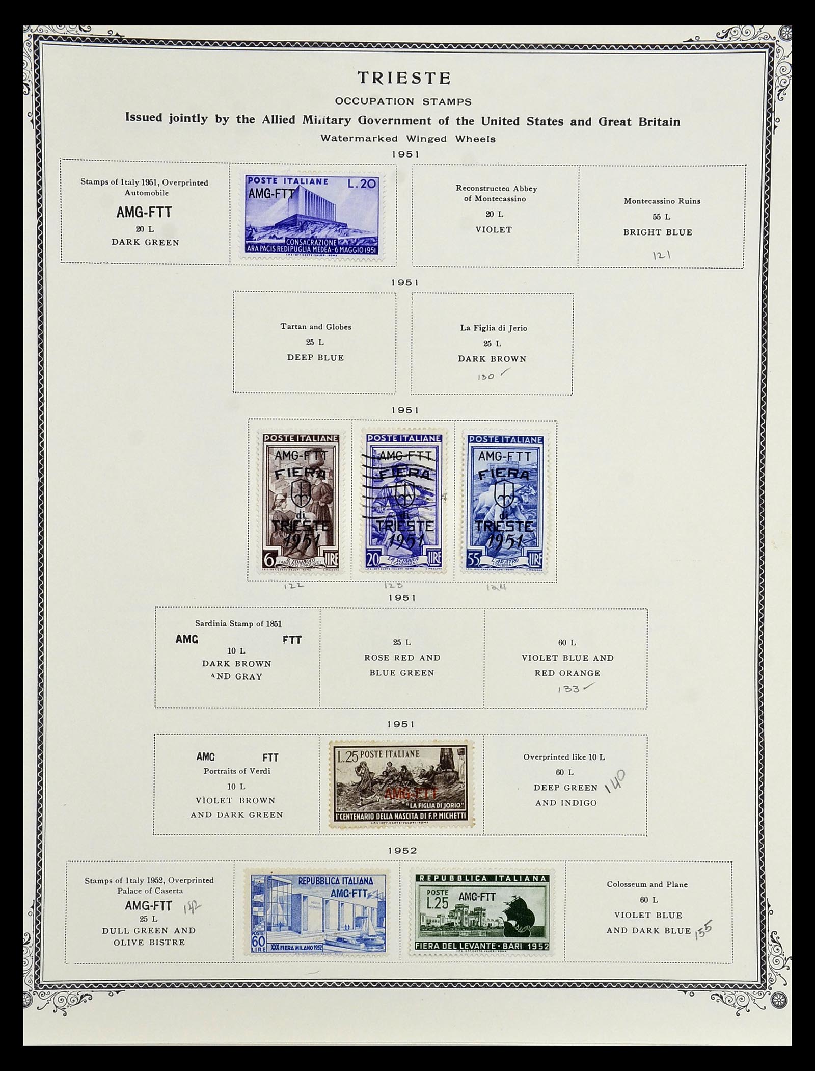 35109 079 - Postzegelverzameling 35109 AMG 1943-1952.