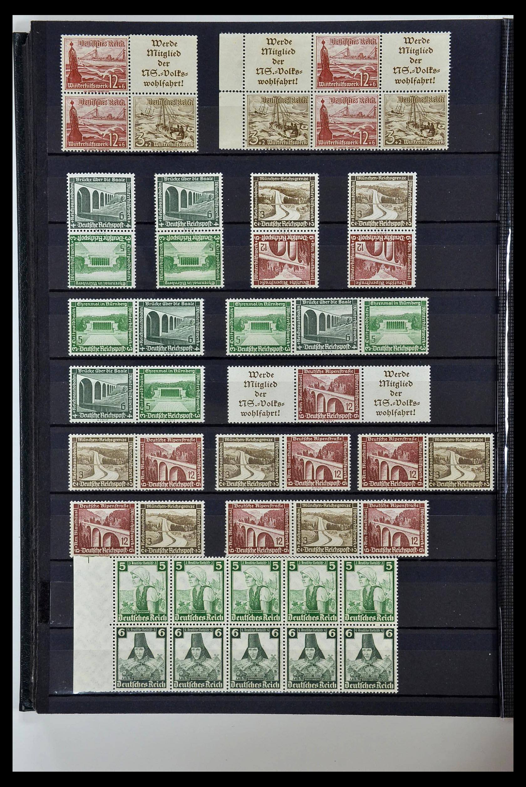 35118 042 - Postzegelverzameling 35118 Duitse Rijk combinaties 1912-1941.