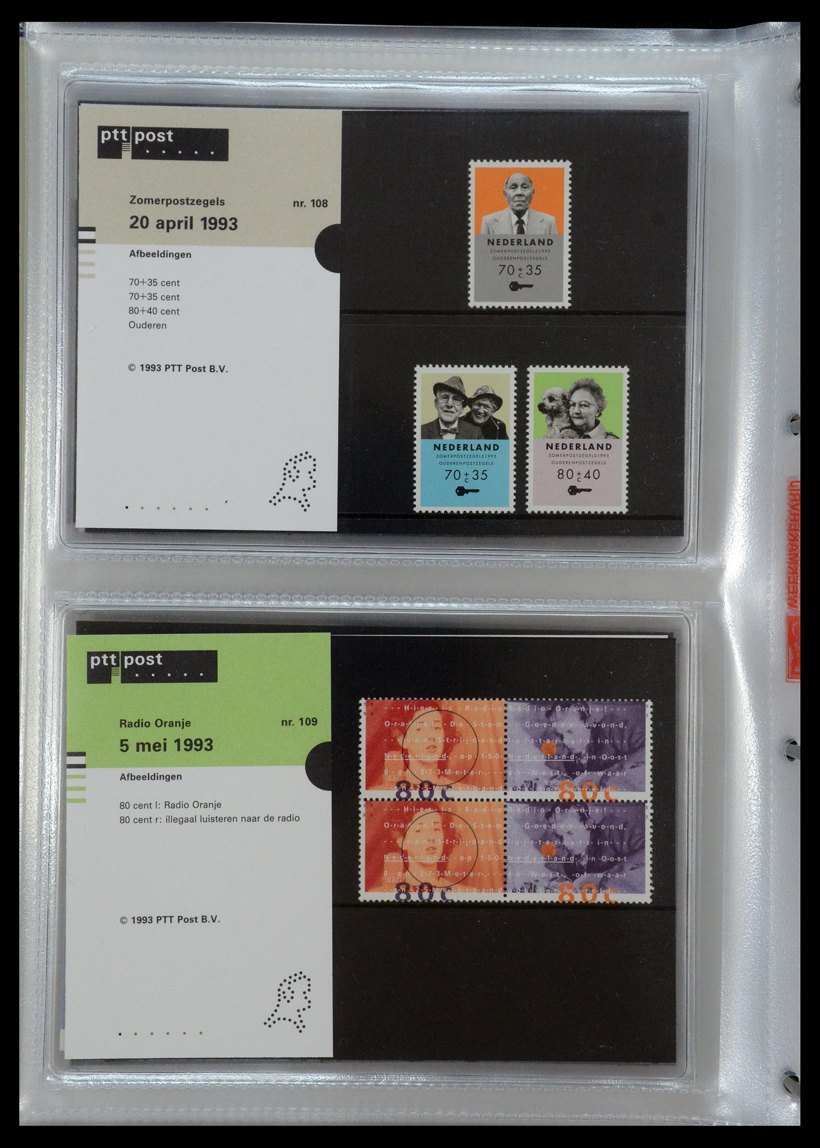 35144 056 - Postzegelverzameling 35144 Nederland PTT mapjes 1982-2021!
