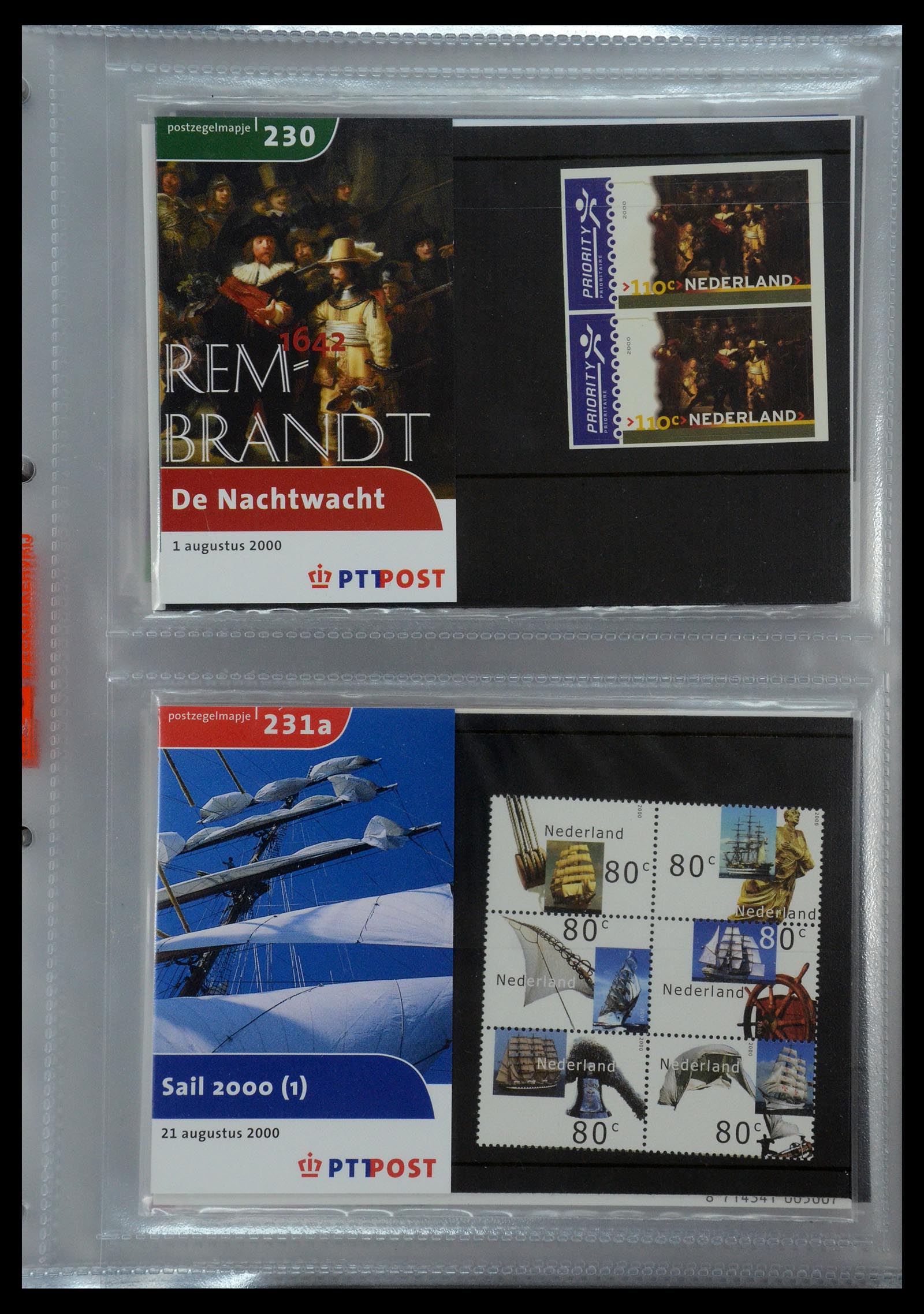 35144 121 - Postzegelverzameling 35144 Nederland PTT mapjes 1982-2021!