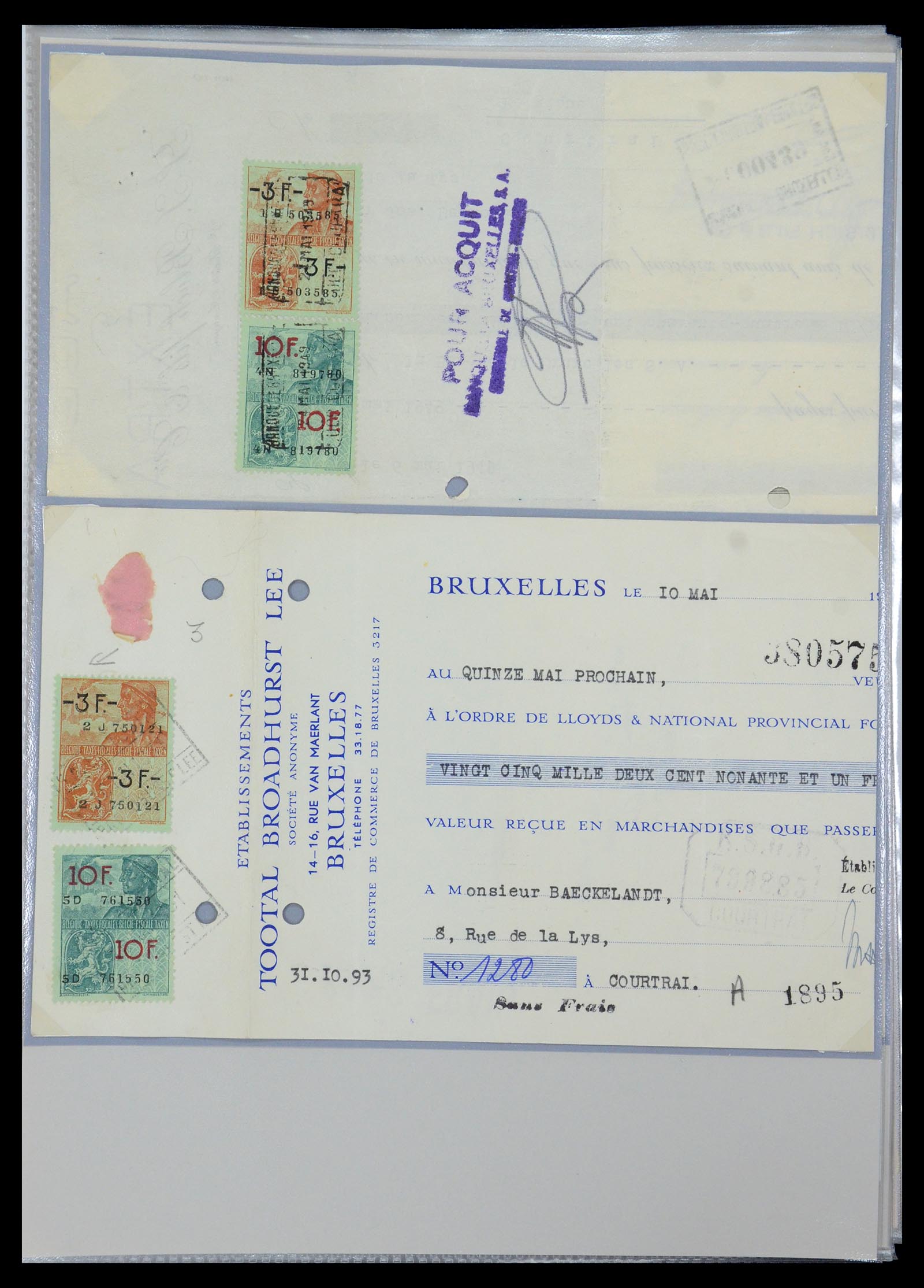 35177 0197 - Stamp Collection 35177 België fiscaalzegels 1923-1966.