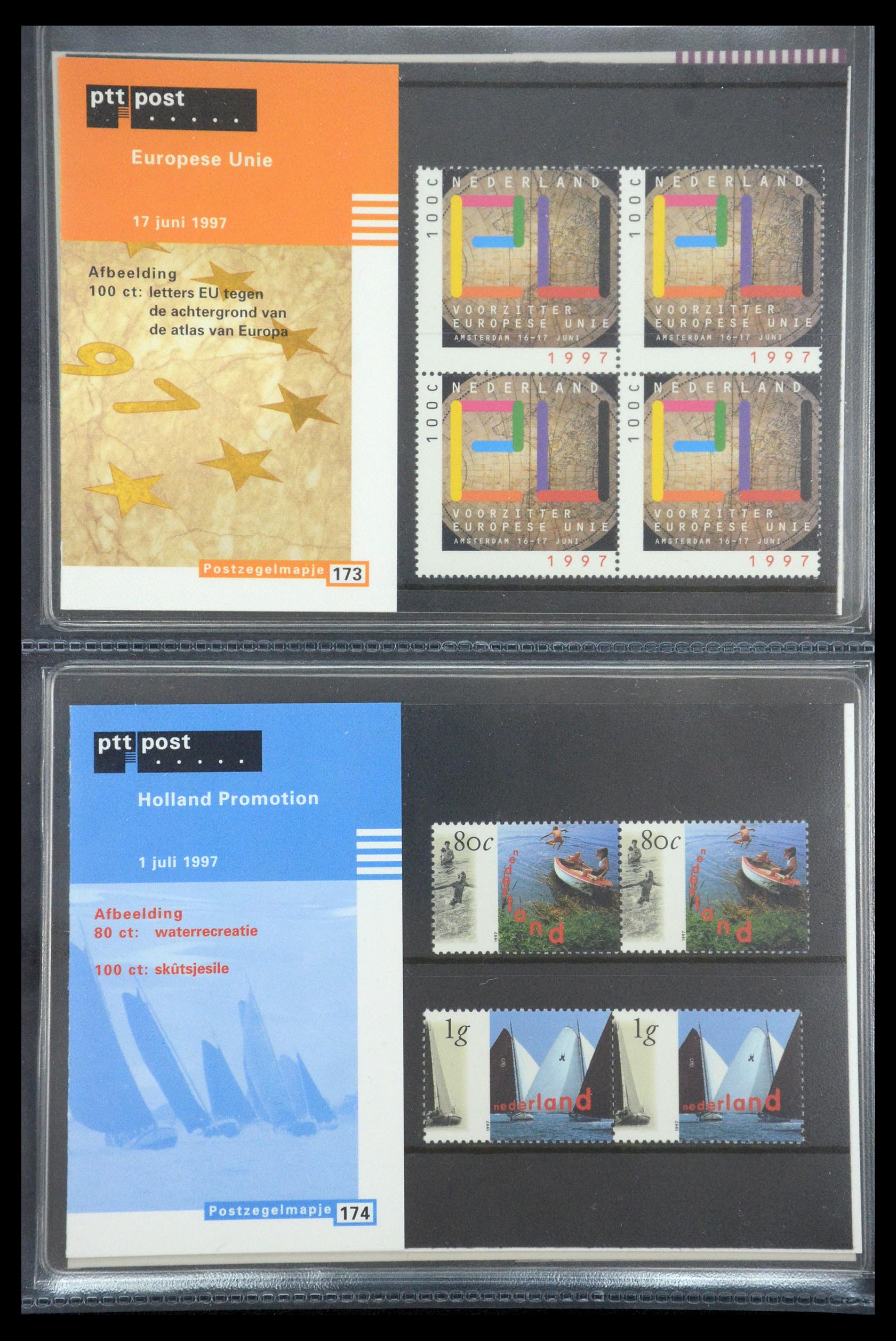 35187 089 - Postzegelverzameling 35187 Nederland PTT mapjes 1982-2019!