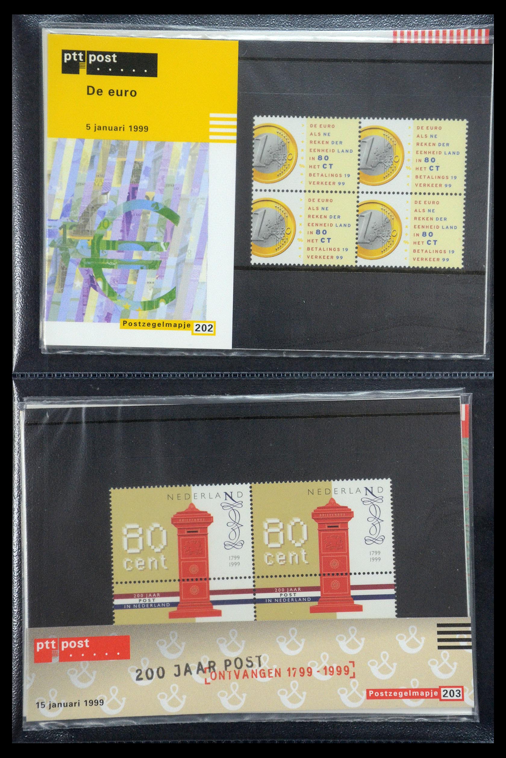 35187 104 - Postzegelverzameling 35187 Nederland PTT mapjes 1982-2019!