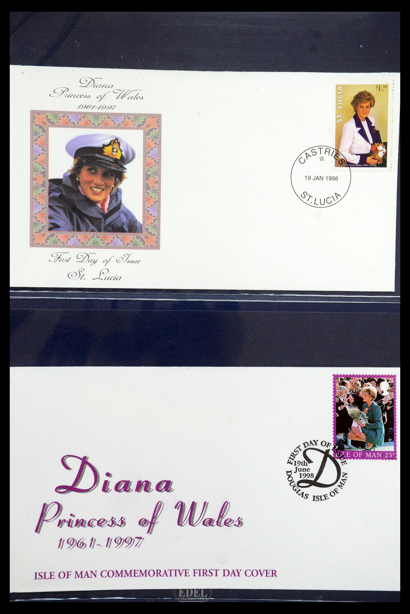 35210 090 - Postzegelverzameling 35210 Charles & Diana 1981-1997.