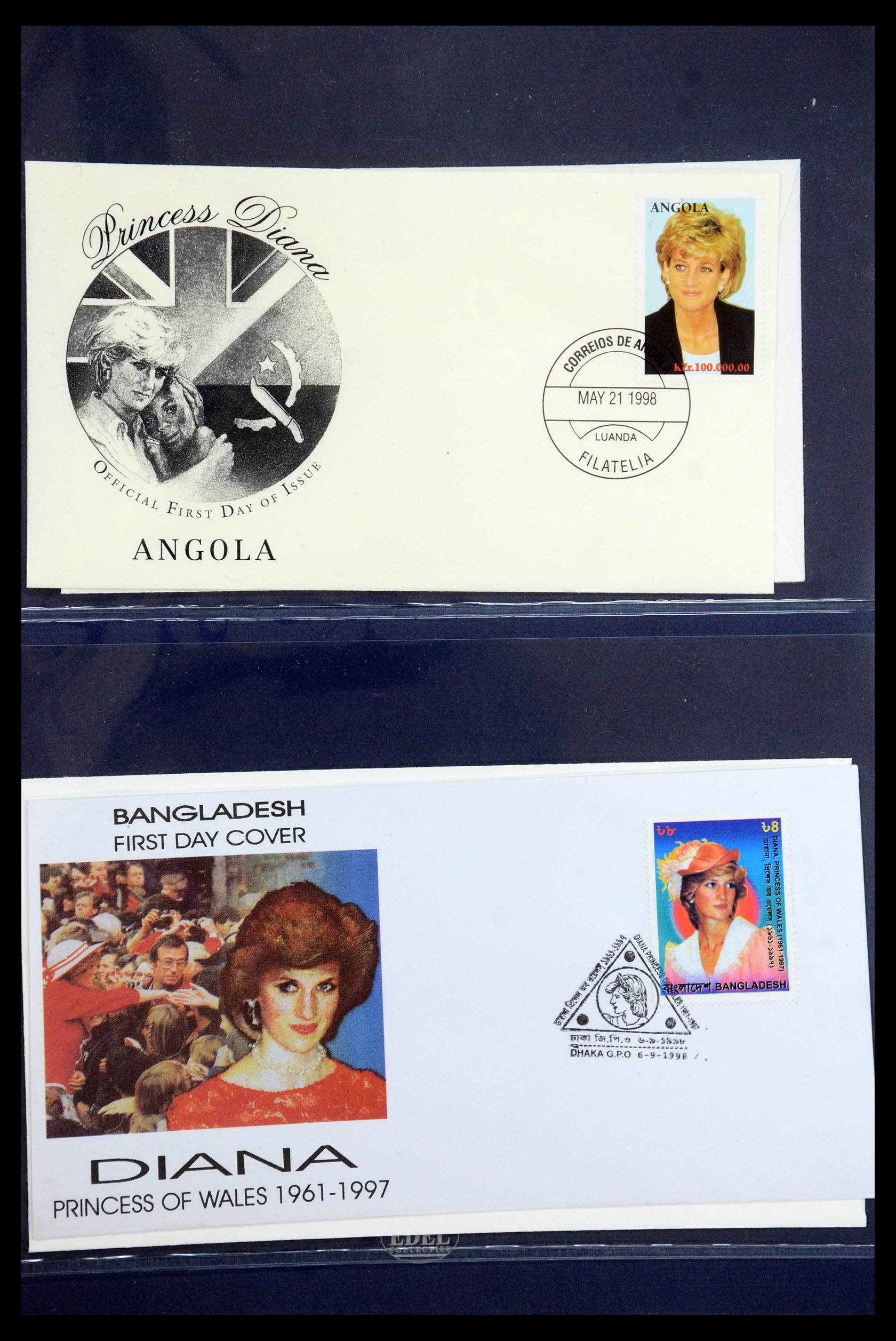 35210 095 - Postzegelverzameling 35210 Charles & Diana 1981-1997.