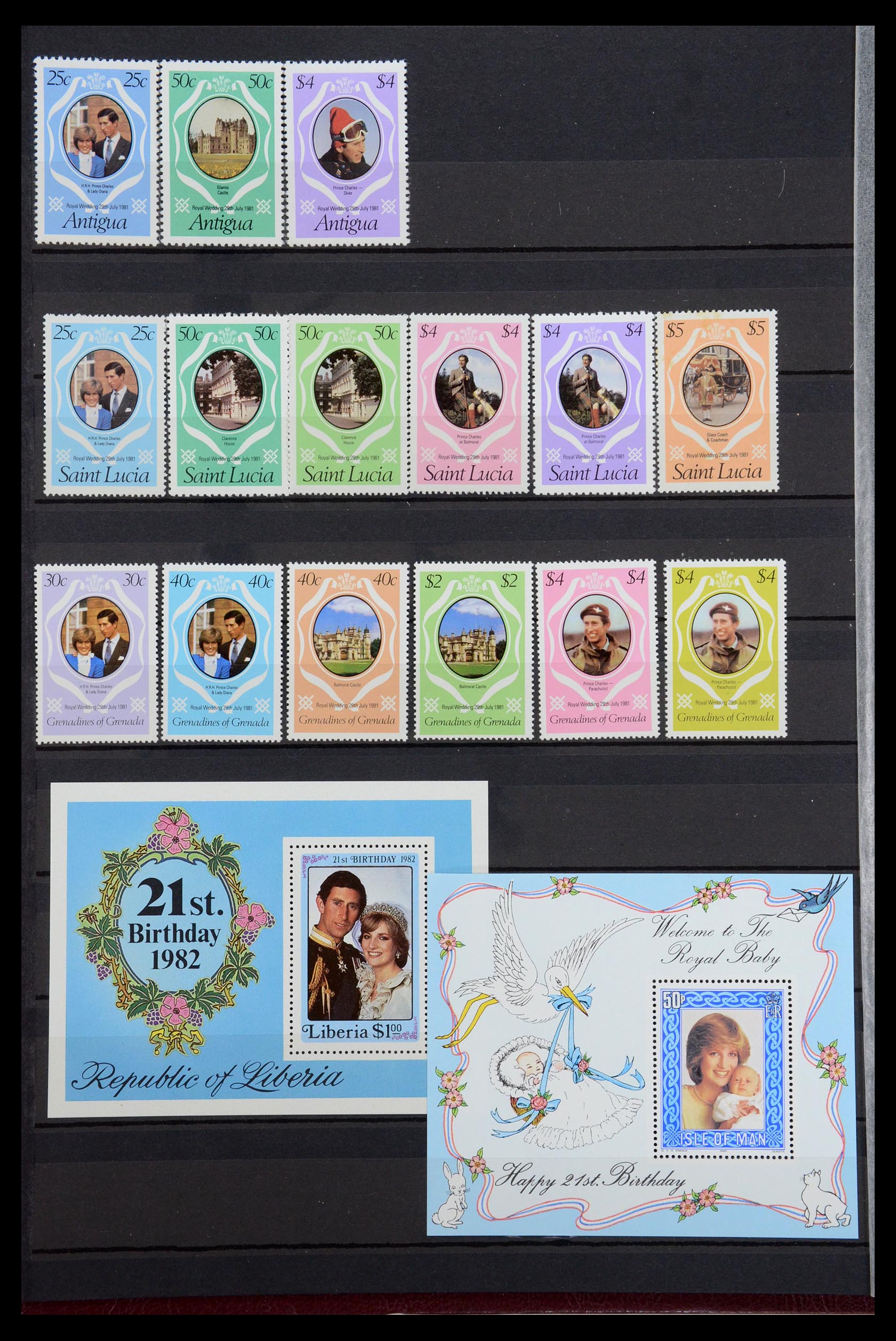 35210 098 - Postzegelverzameling 35210 Charles & Diana 1981-1997.
