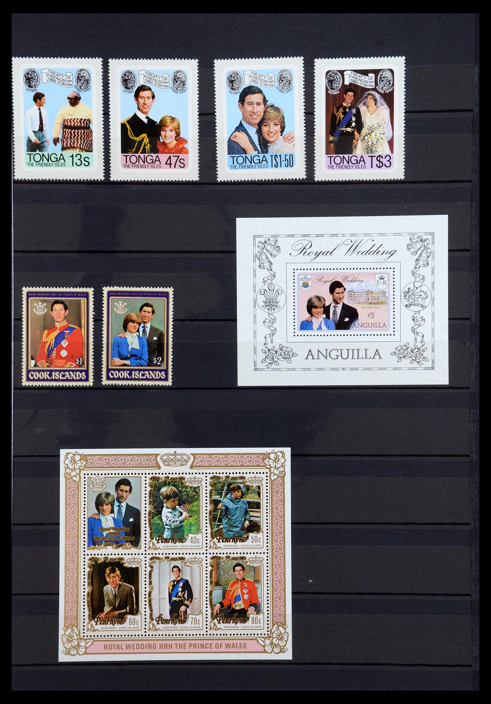 35210 129 - Postzegelverzameling 35210 Charles & Diana 1981-1997.