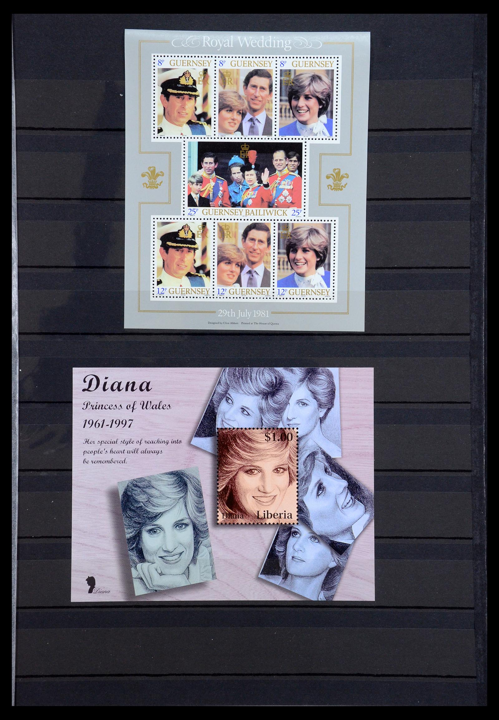 35210 131 - Postzegelverzameling 35210 Charles & Diana 1981-1997.