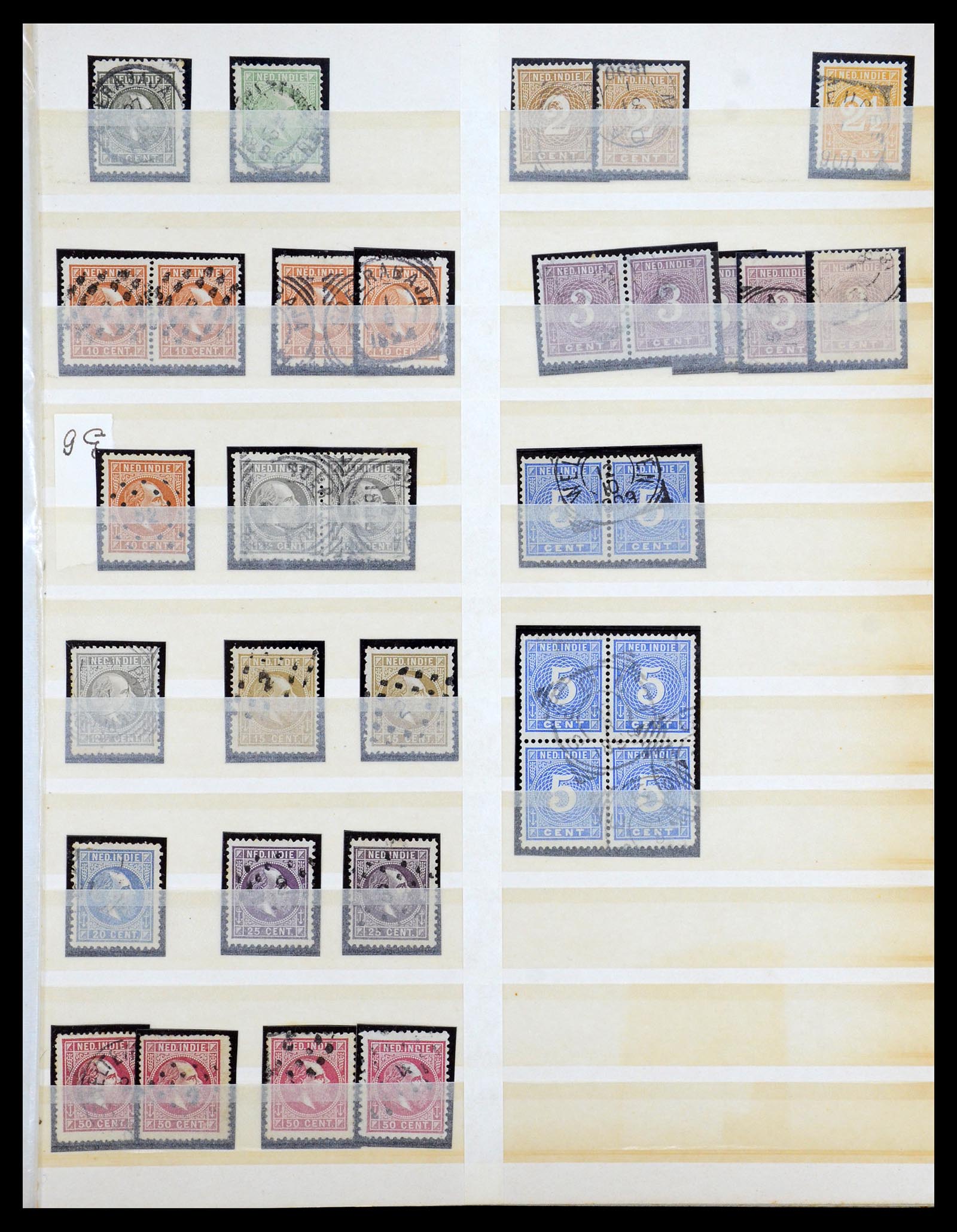 35228 003 - Stamp Collection 35228 Dutch east Indies cancels 1864-1935.