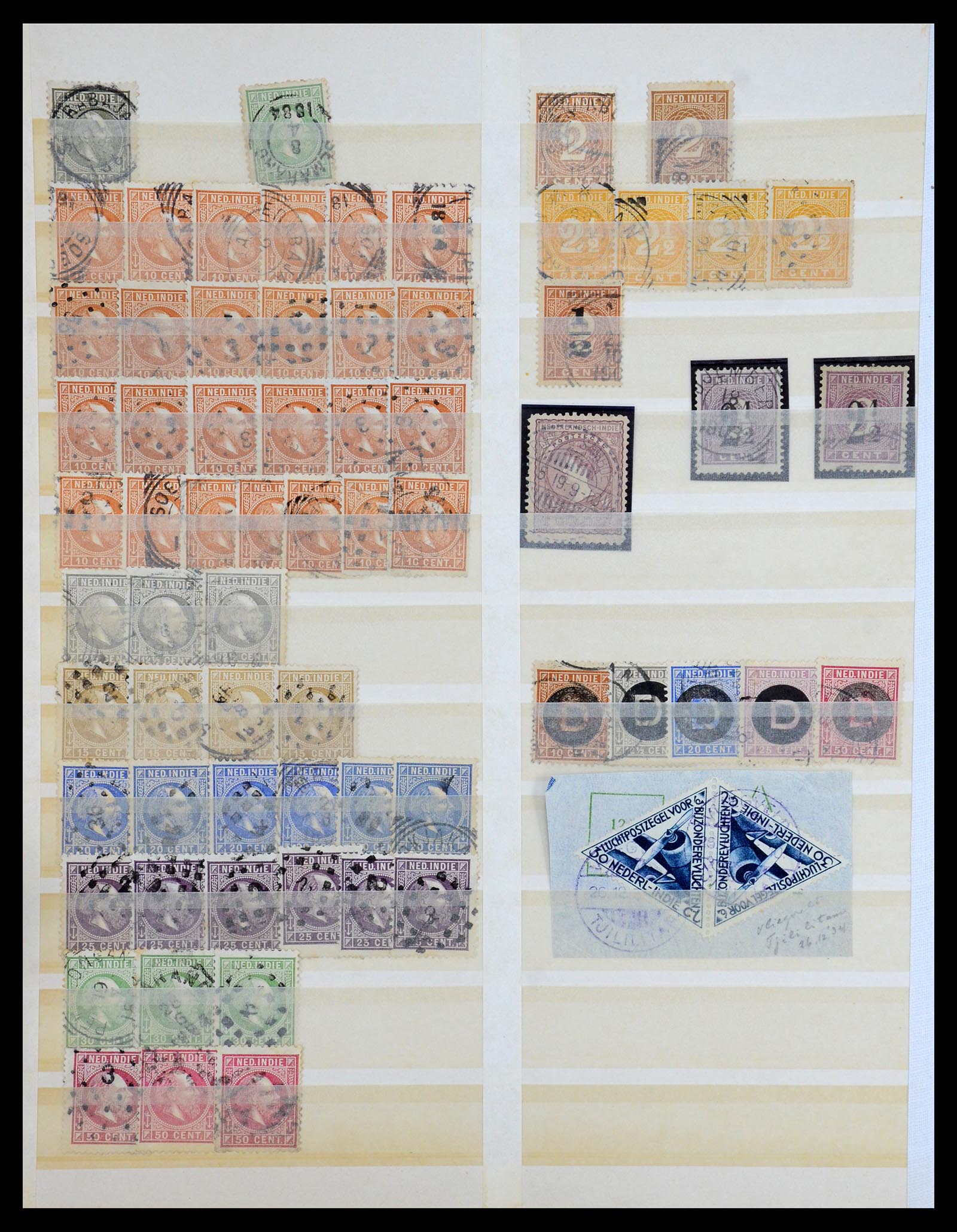 35228 004 - Stamp Collection 35228 Dutch east Indies cancels 1864-1935.