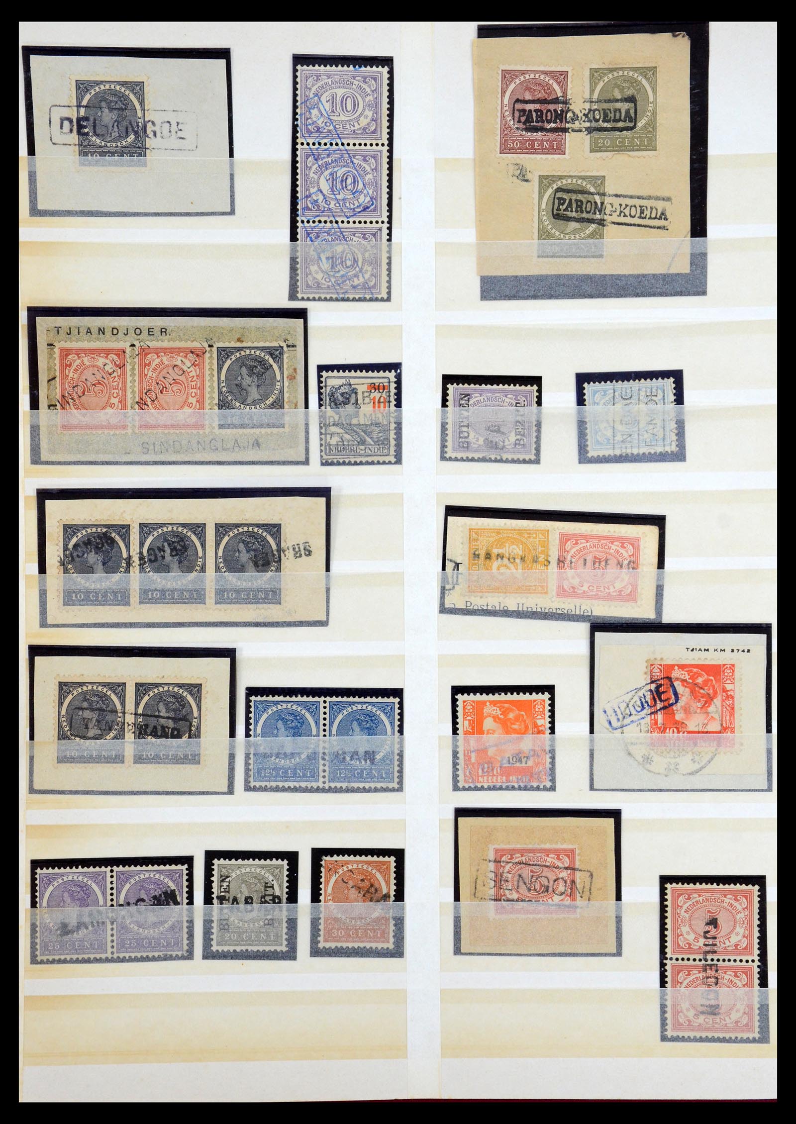 35228 006 - Stamp Collection 35228 Dutch east Indies cancels 1864-1935.