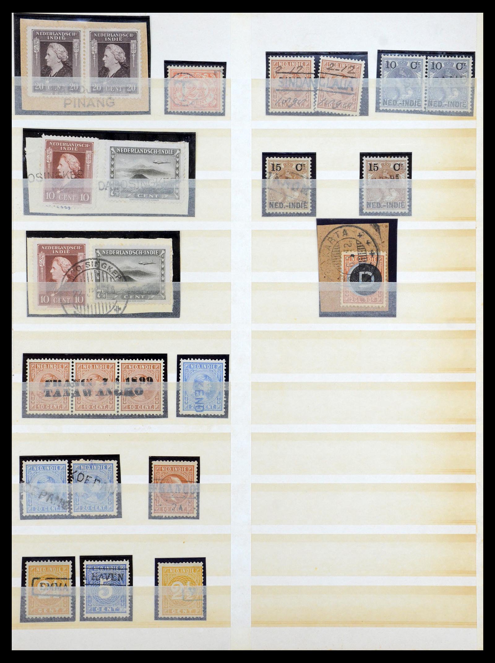 35228 007 - Stamp Collection 35228 Dutch east Indies cancels 1864-1935.