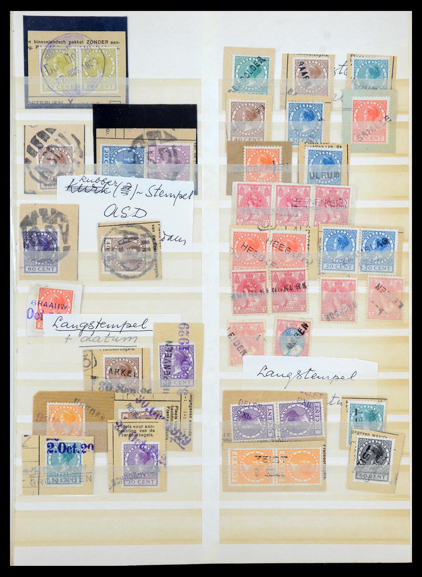 35228 013 - Stamp Collection 35228 Dutch east Indies cancels 1864-1935.