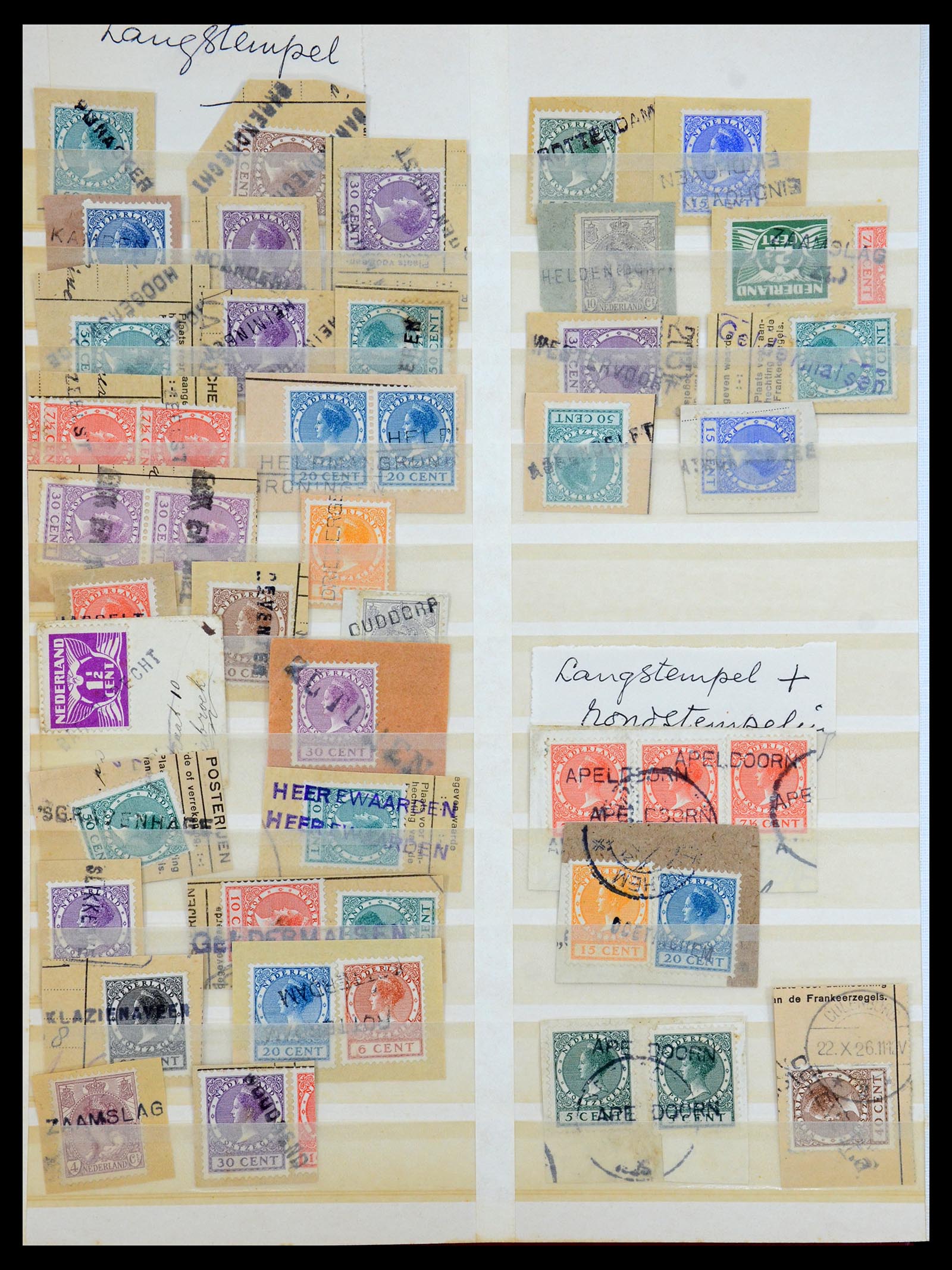 35228 016 - Stamp Collection 35228 Dutch east Indies cancels 1864-1935.