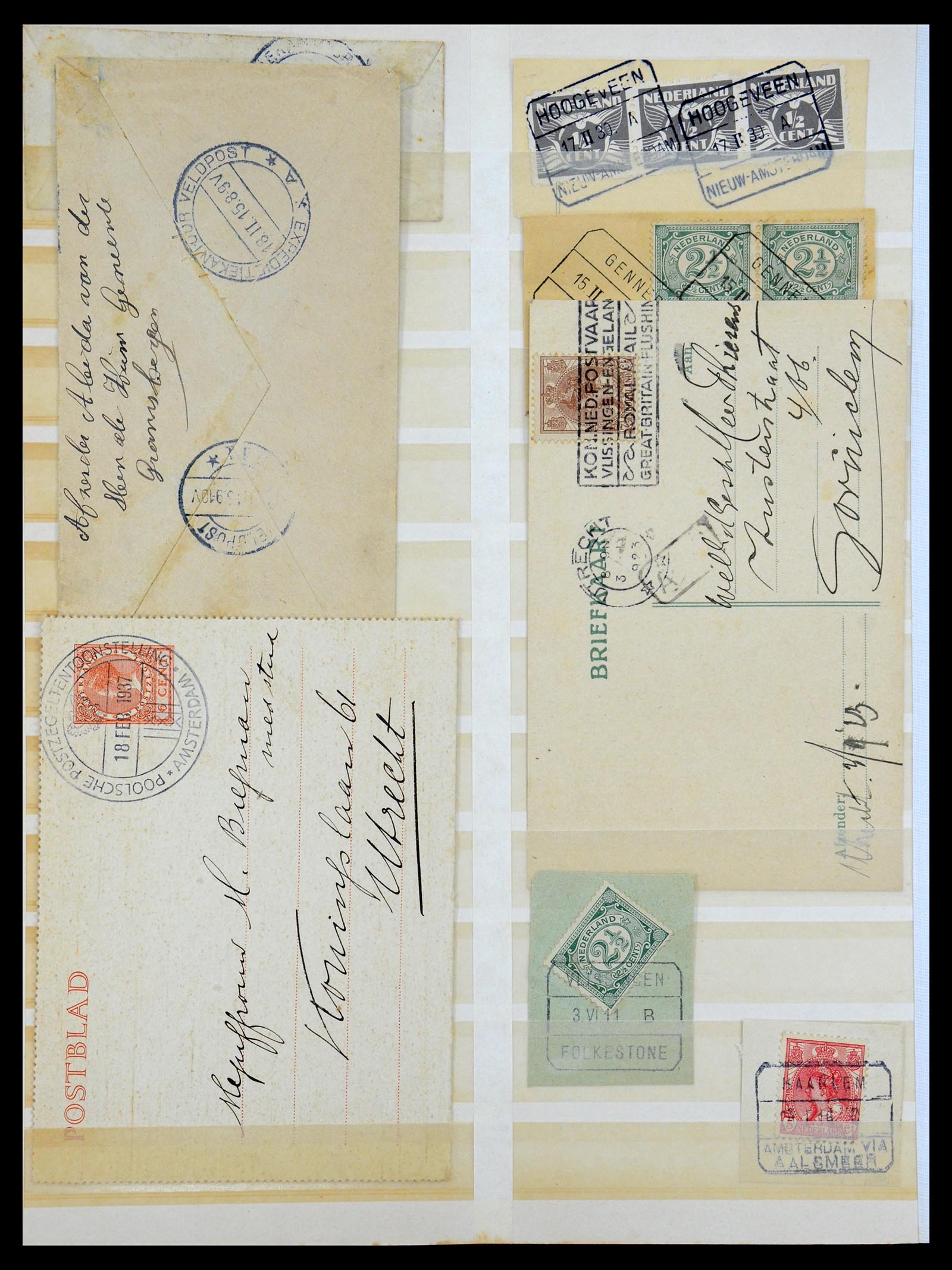 35228 018 - Stamp Collection 35228 Dutch east Indies cancels 1864-1935.