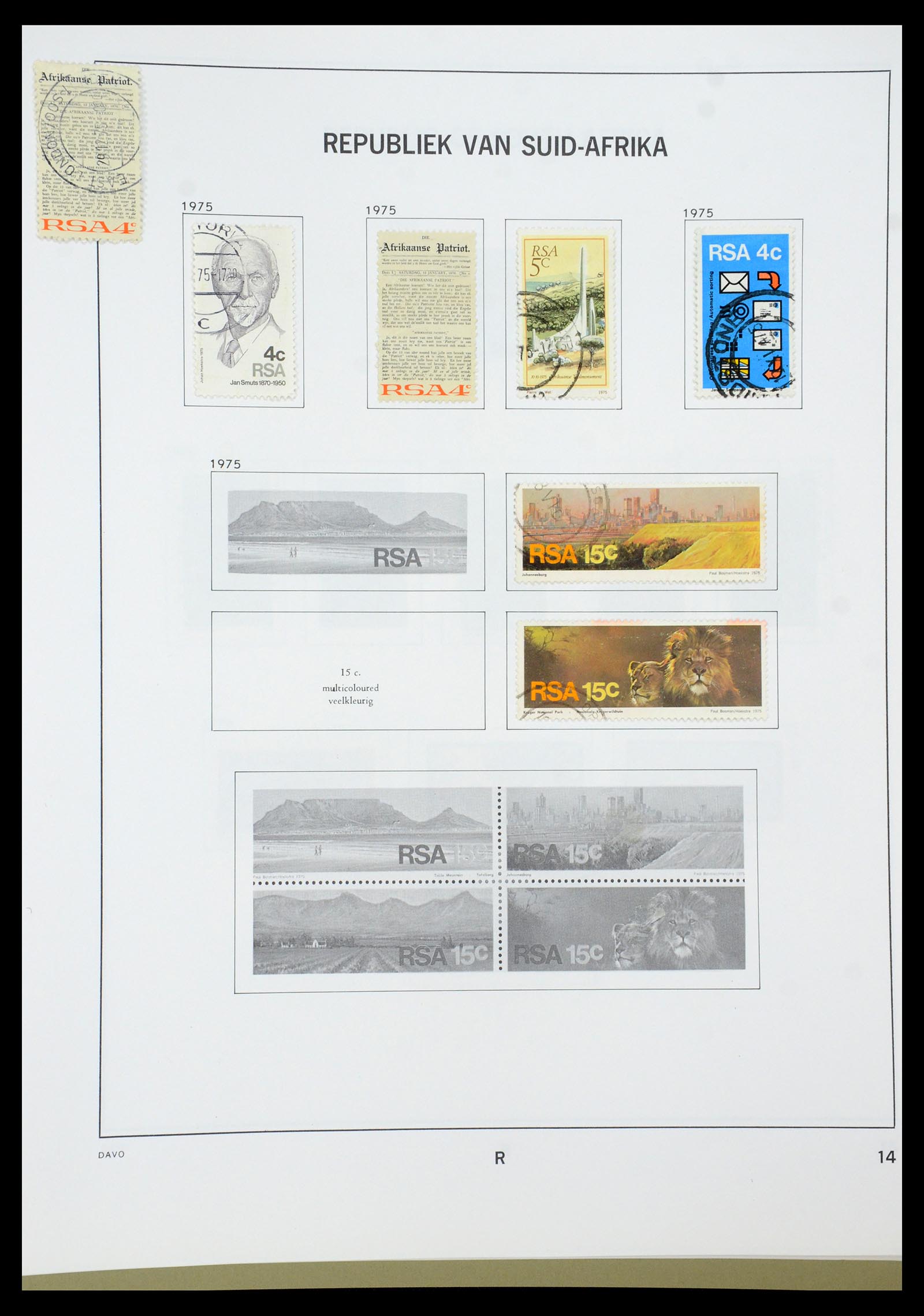 35242 116 - Postzegelverzameling 35242 Zuid Afrika en gebieden 1860-2000.