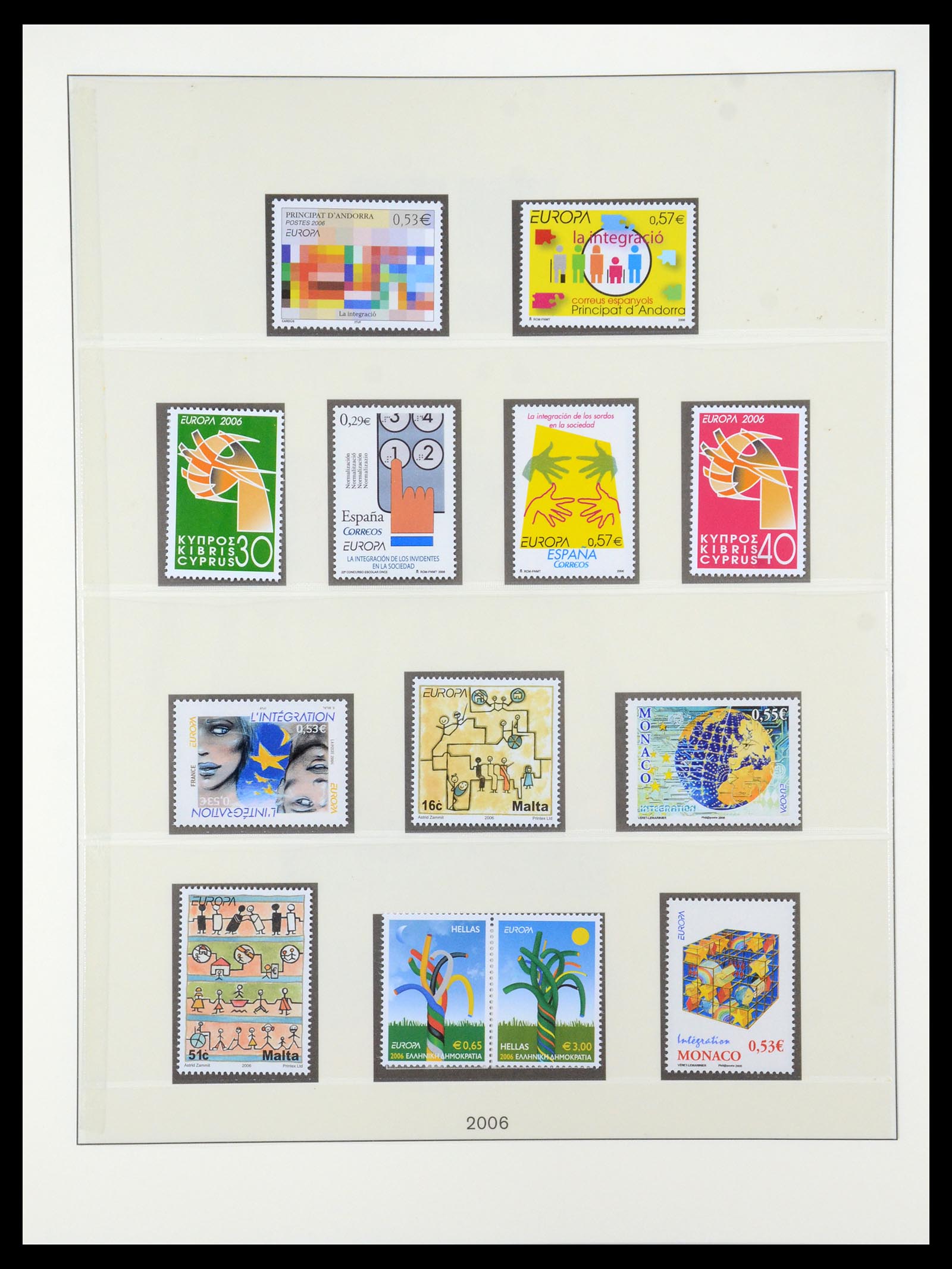 35261 355 - Postzegelverzameling 35261 Europa CEPT 1977-2010.