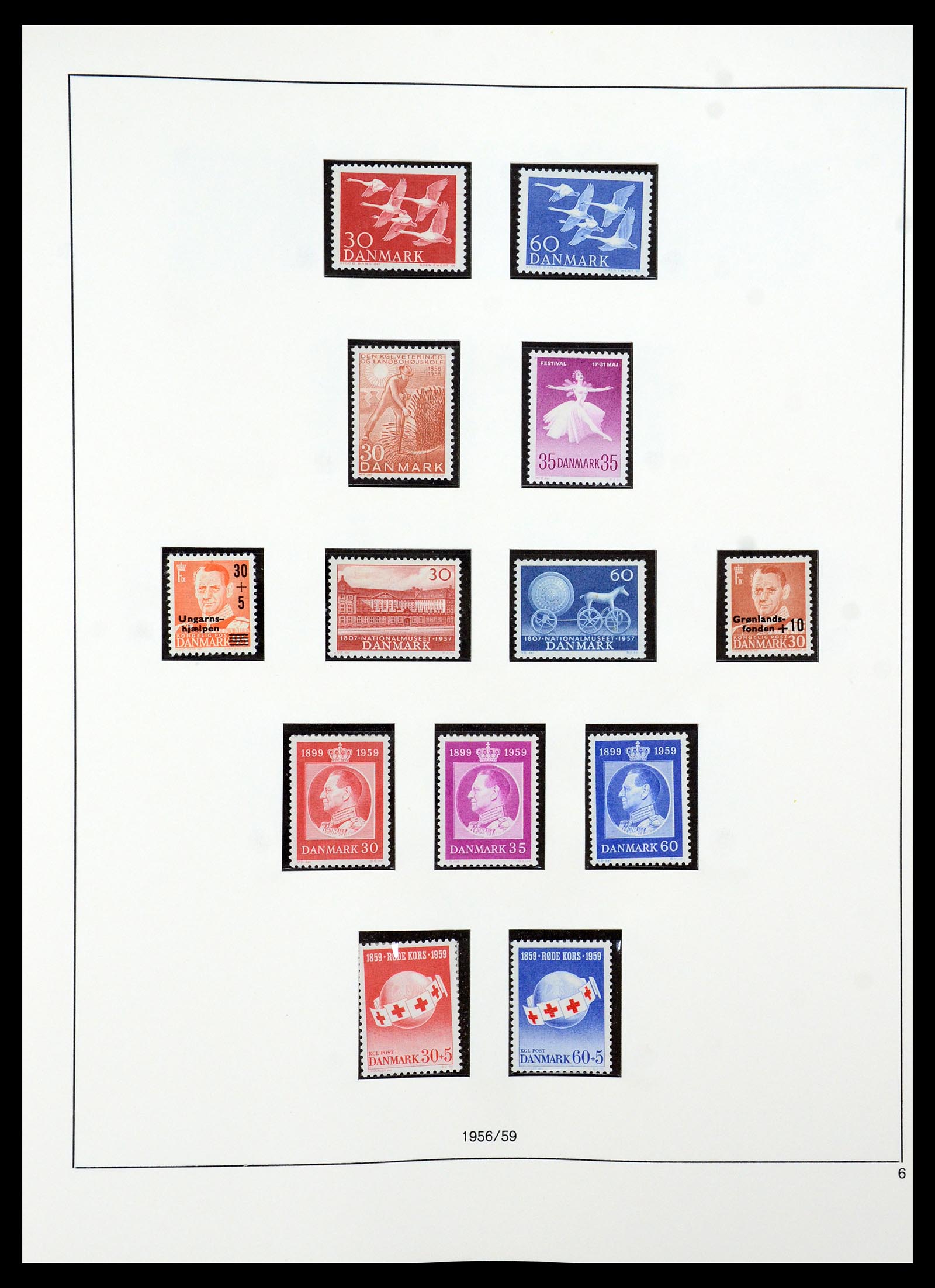 35308 006 - Postzegelverzameling 35308 Denemarken 1945-1998.
