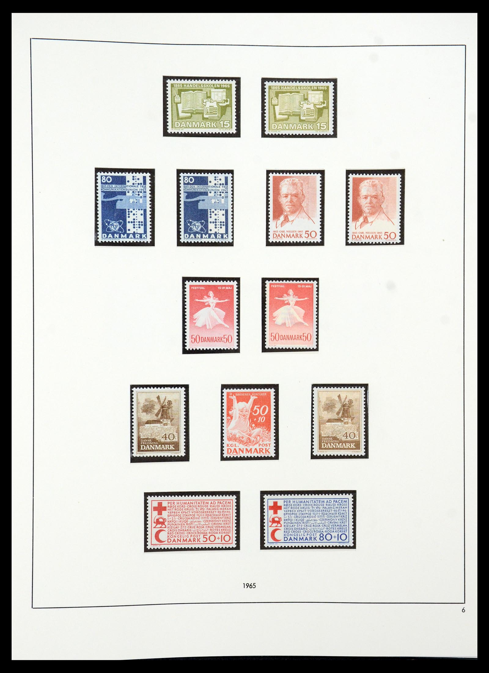 35308 013 - Postzegelverzameling 35308 Denemarken 1945-1998.