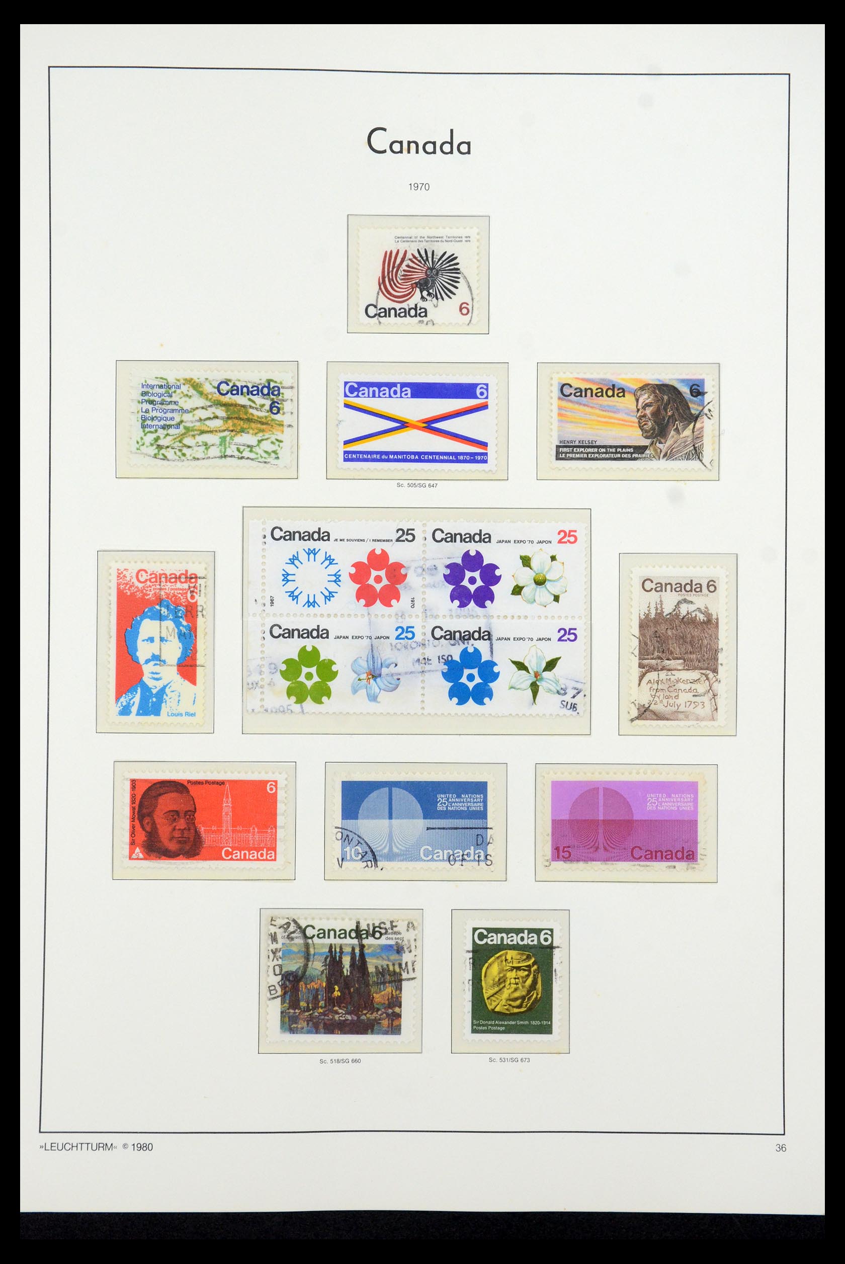 35336 119 - Postzegelverzameling 35336 Canada en provincies 1851-1995.