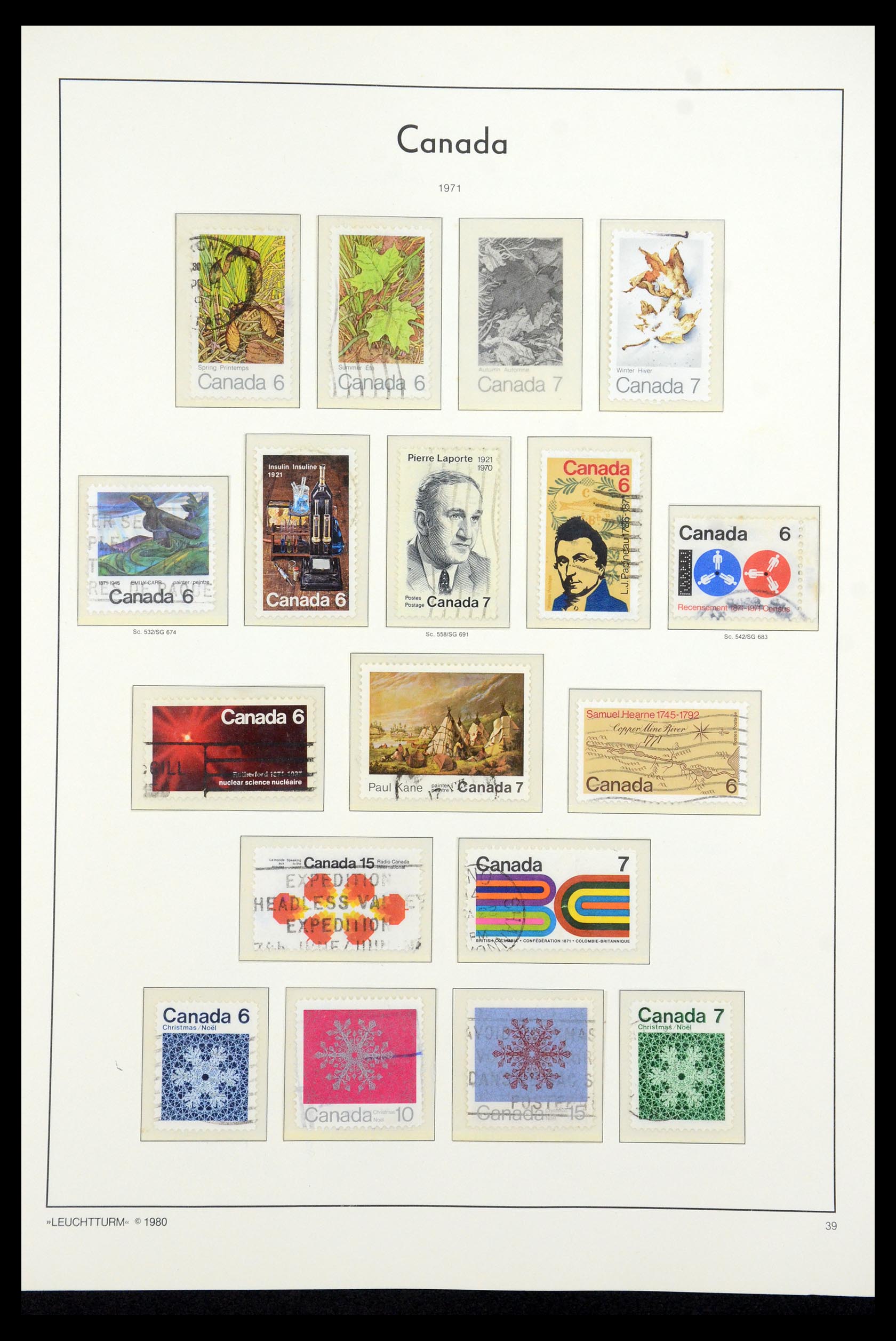 35336 124 - Postzegelverzameling 35336 Canada en provincies 1851-1995.