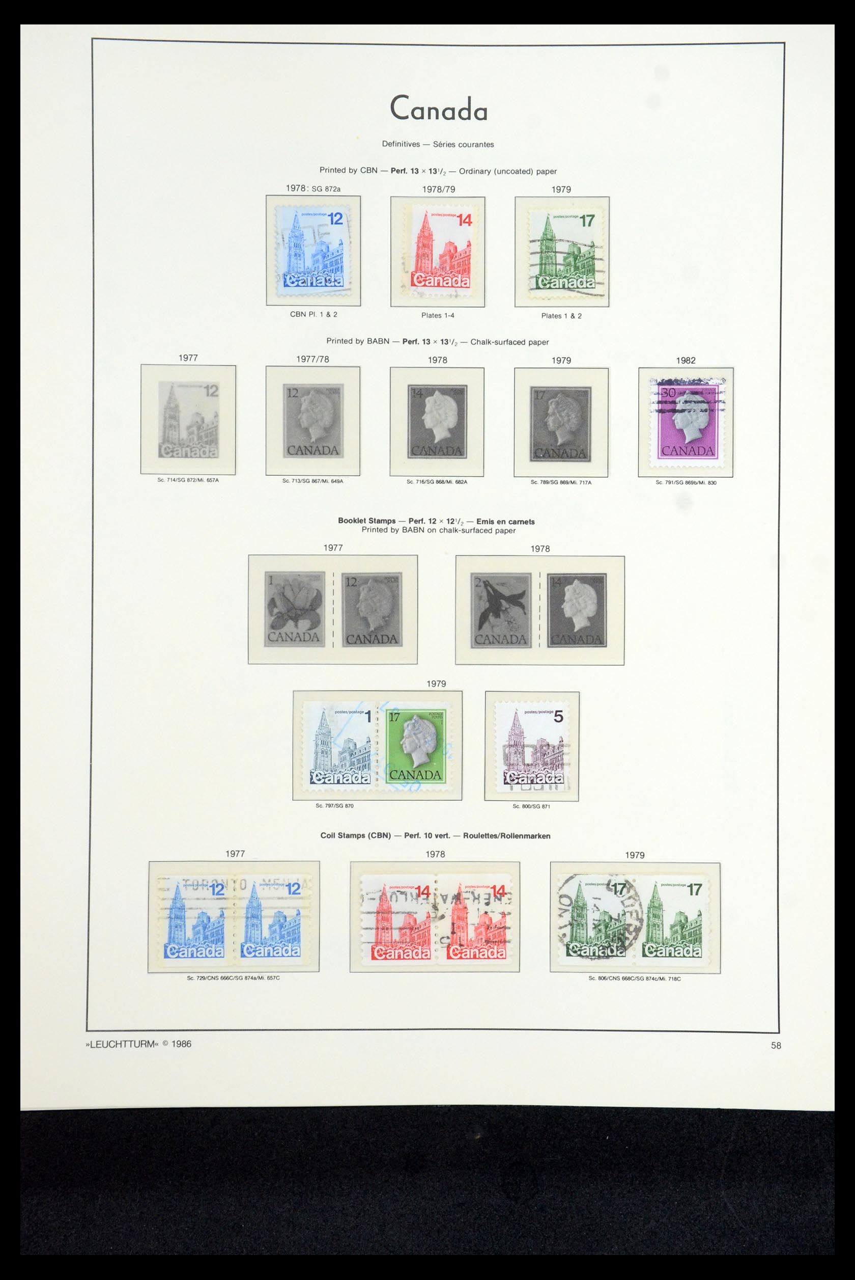 35336 168 - Postzegelverzameling 35336 Canada en provincies 1851-1995.