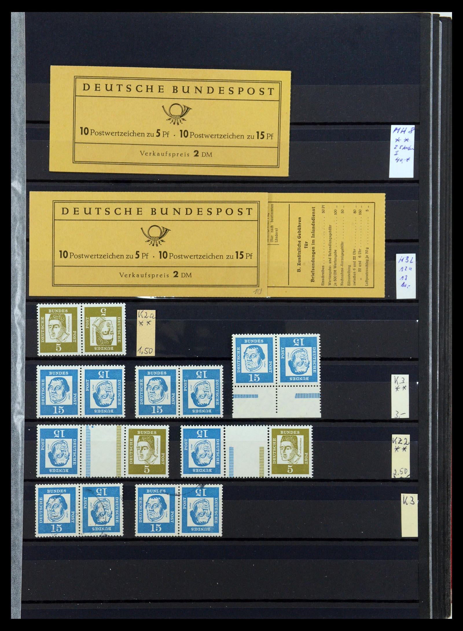 35356 011 - Postzegelverzameling 35356 Bundespost postzegelboekjes en combinaties