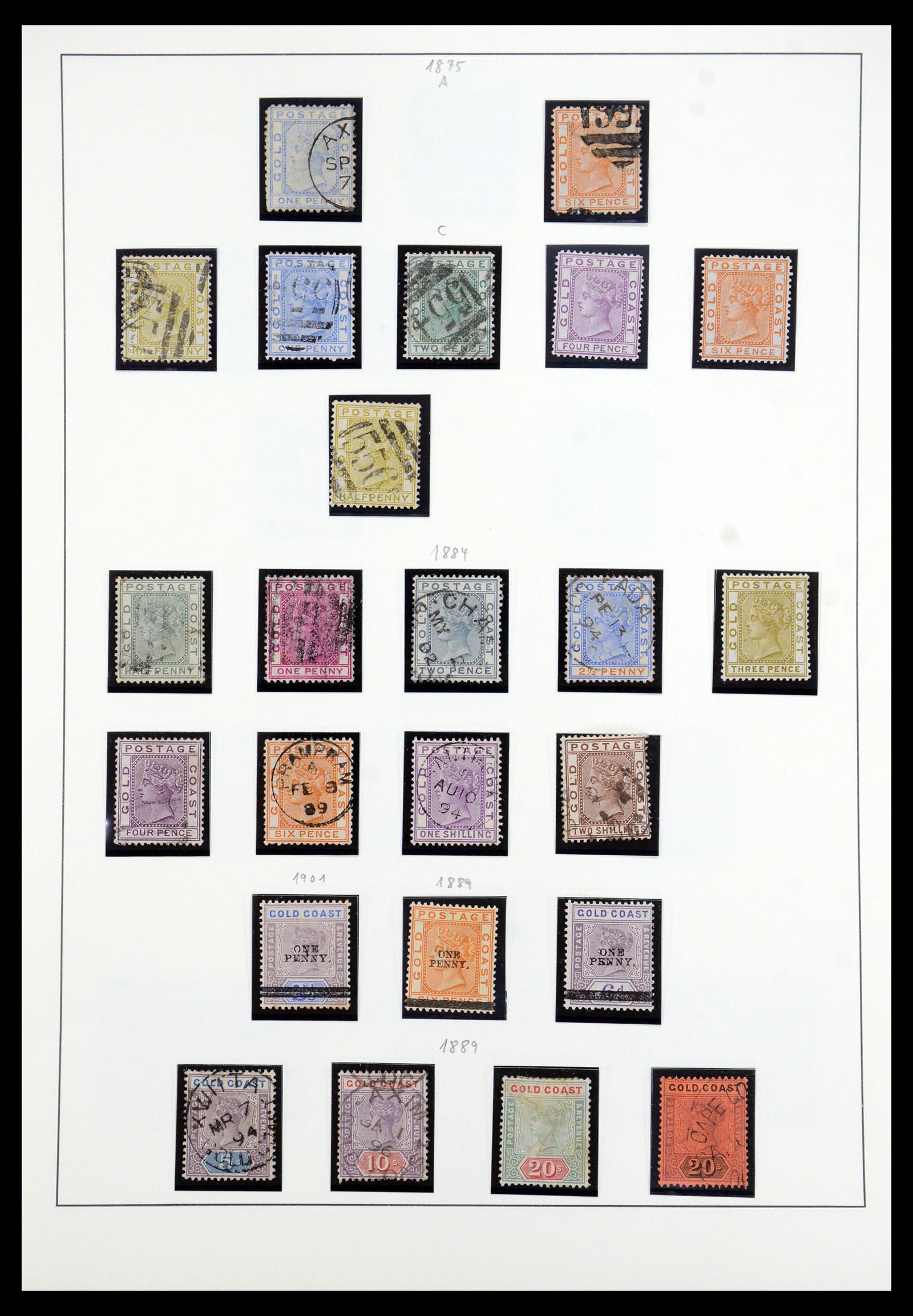 35359 001 - Postzegelverzameling 35359 Goudkust 1875-1952.