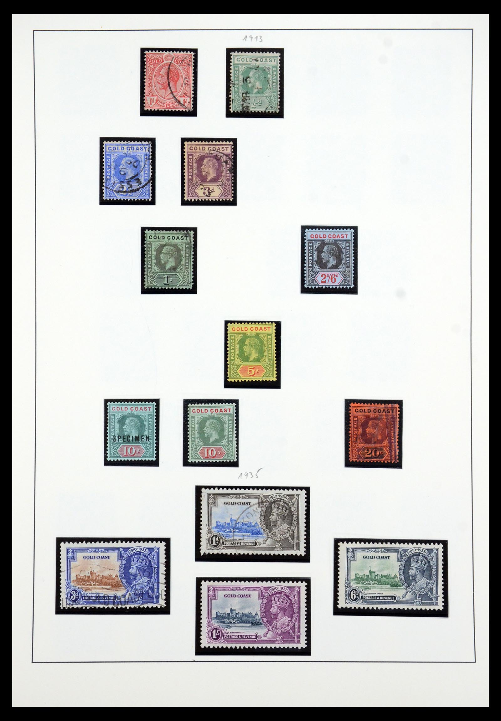 35359 002 - Postzegelverzameling 35359 Goudkust 1875-1952.