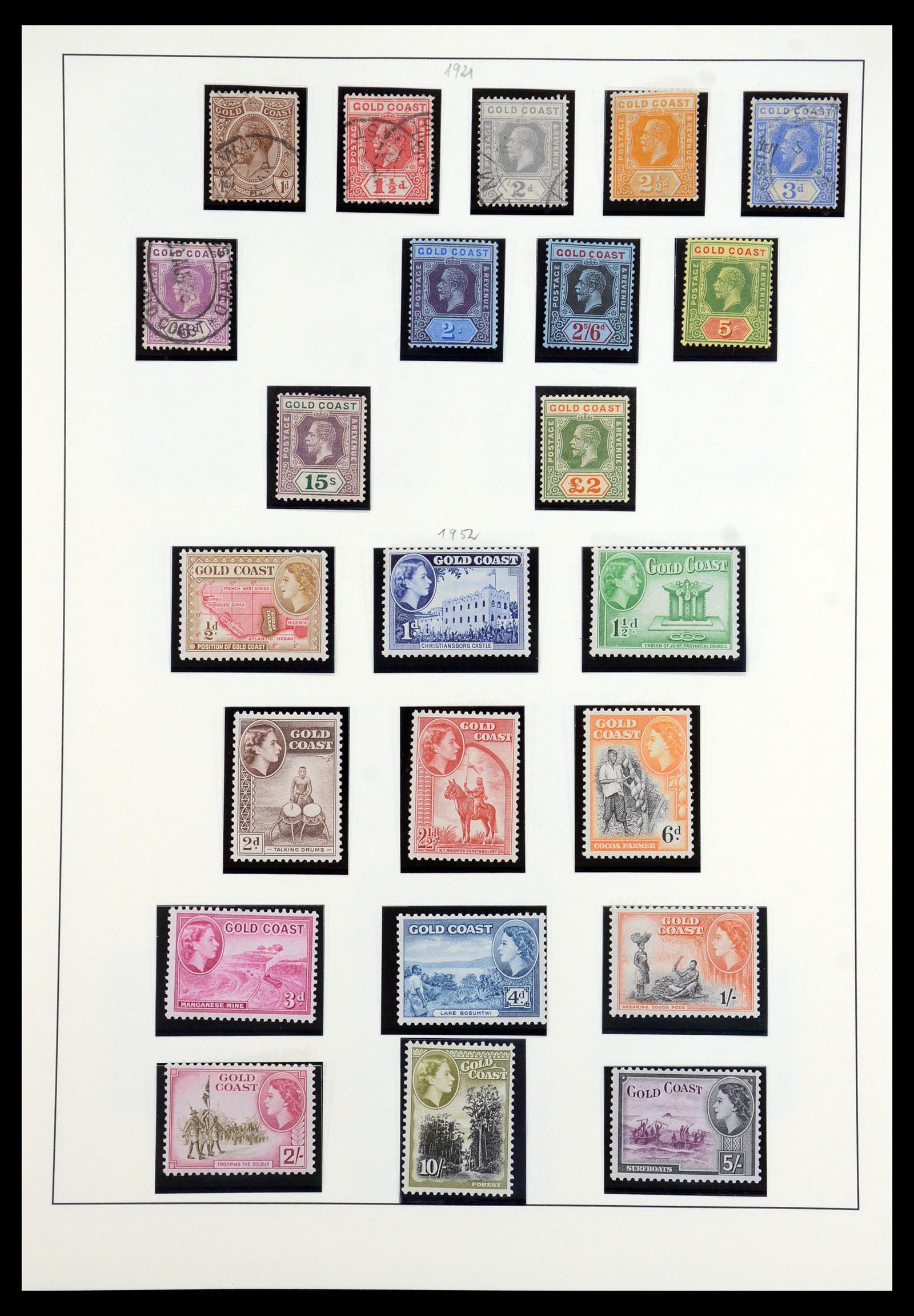 35359 005 - Postzegelverzameling 35359 Goudkust 1875-1952.