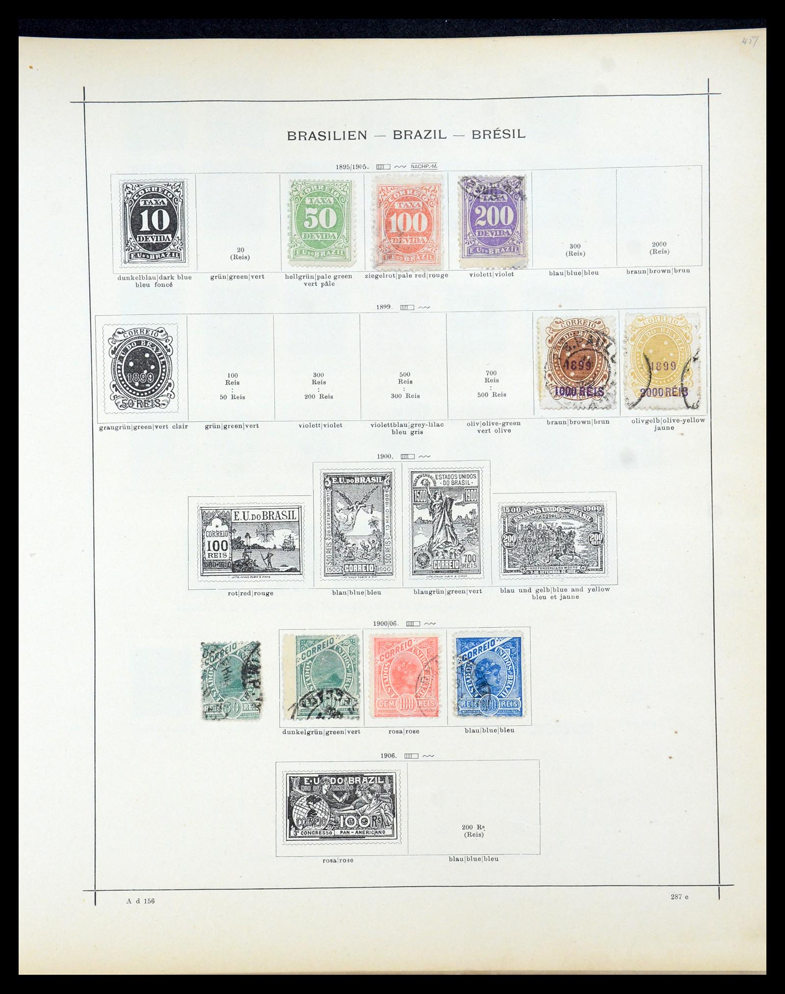 35362 006 - Stamp Collection 35362 Brazil 1844-1930.