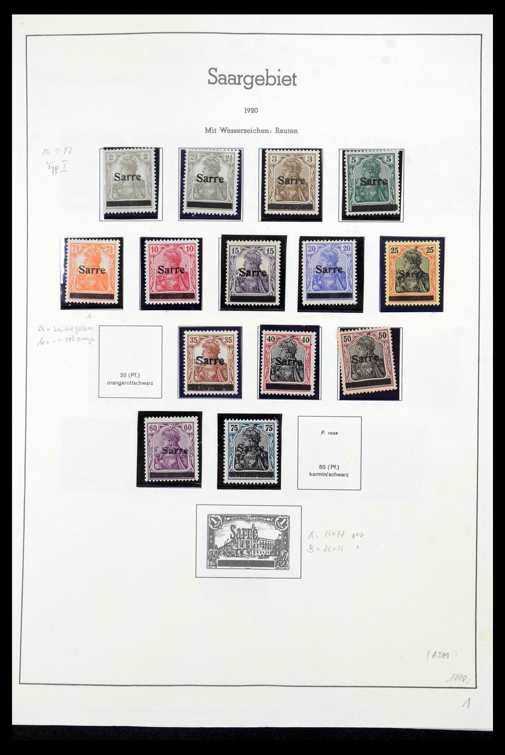 35435 001 - Postzegelverzameling 35435 Saar 1920-1959.