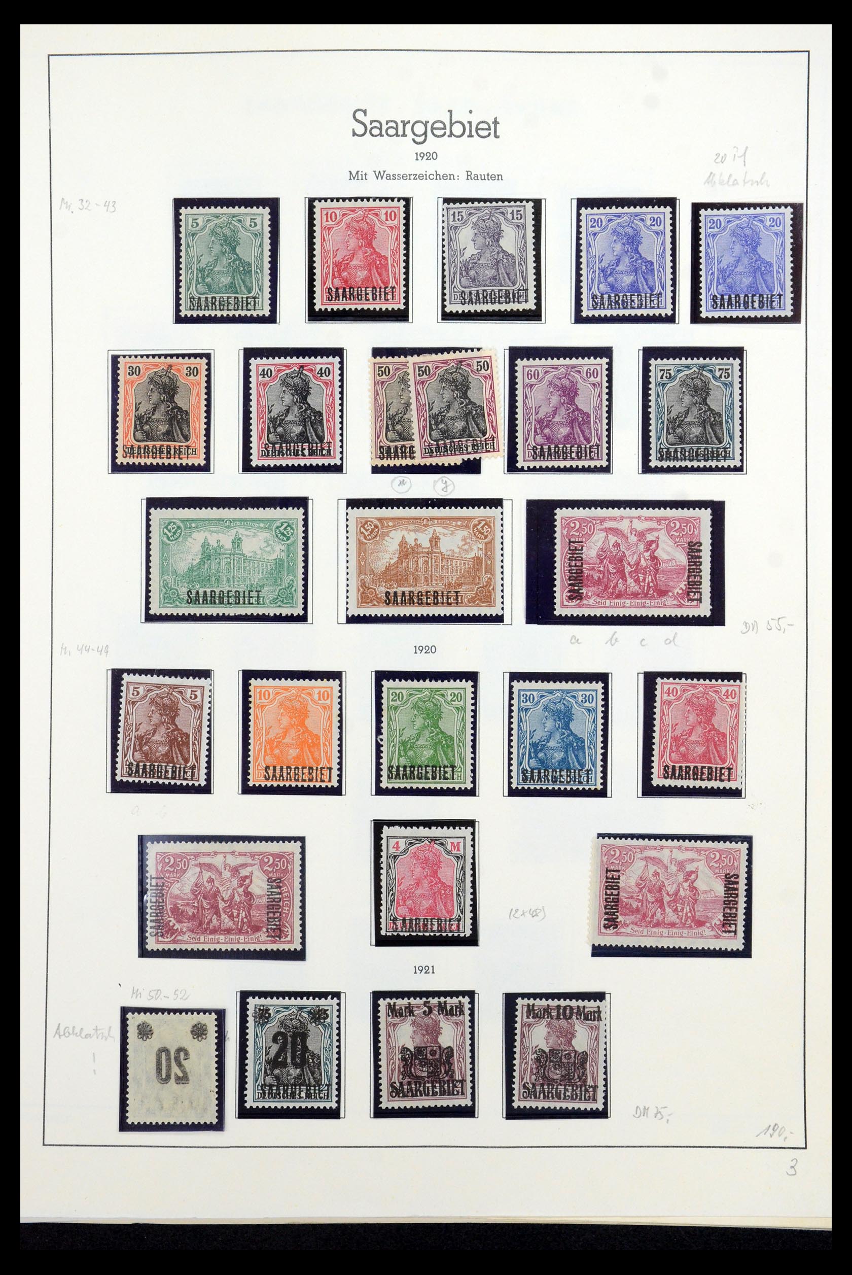 35435 007 - Postzegelverzameling 35435 Saar 1920-1959.