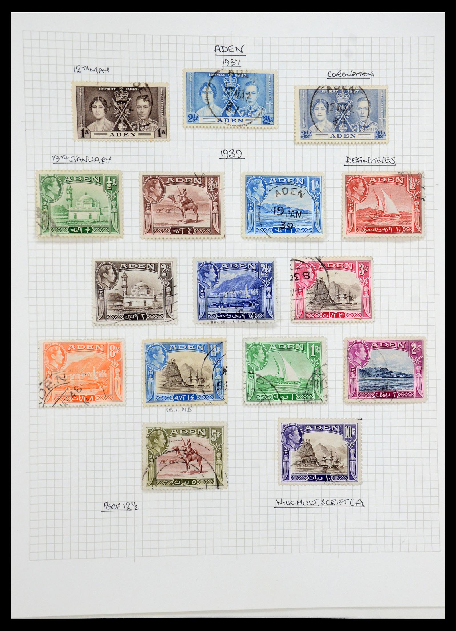 35480 001 - Postzegelverzameling 35480 Engelse koloniën George VI 1936-1953.